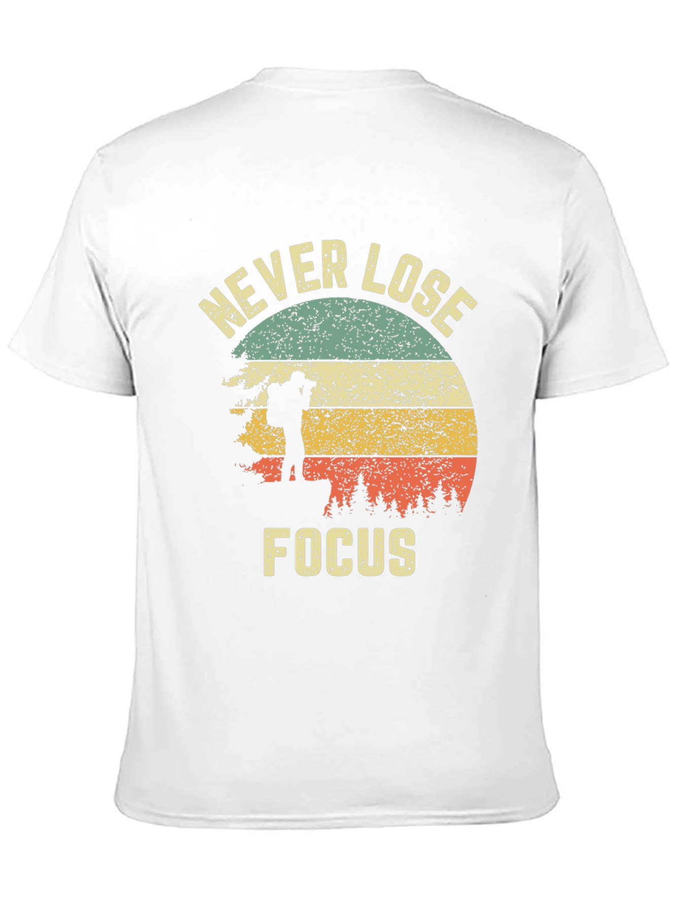Black Never Lose Focus Retro Graphic Tee view 11