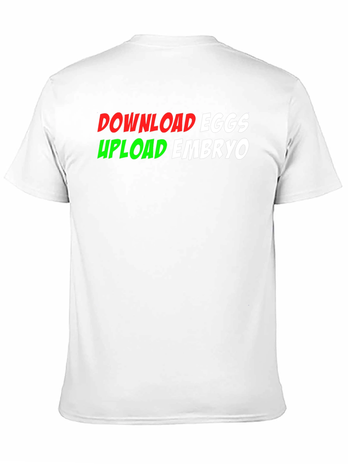 Black Download Eggs Upload Embryo Graphic Tee view 11