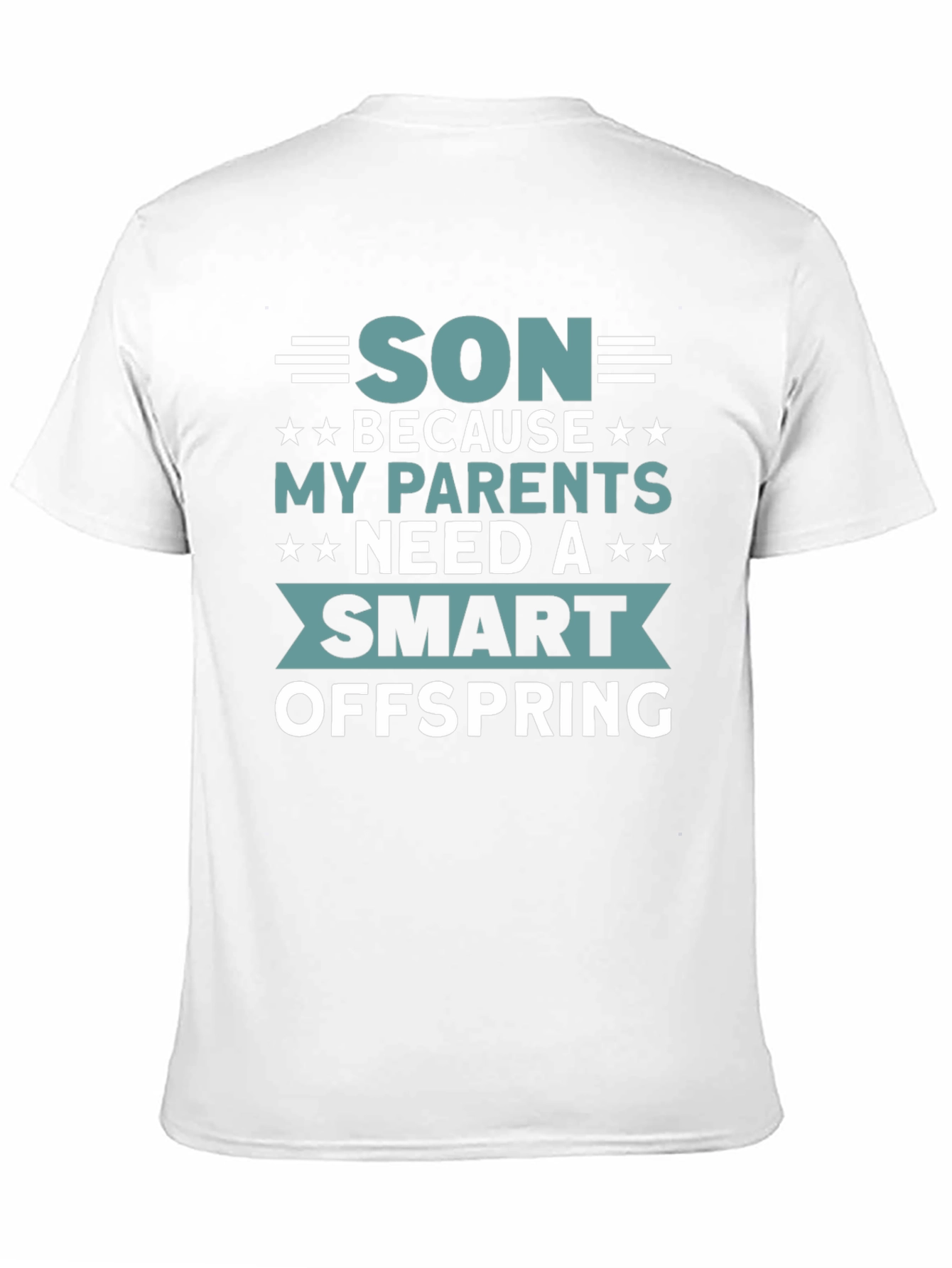 Black Funny "Smart Son" Graphic Tee view 11