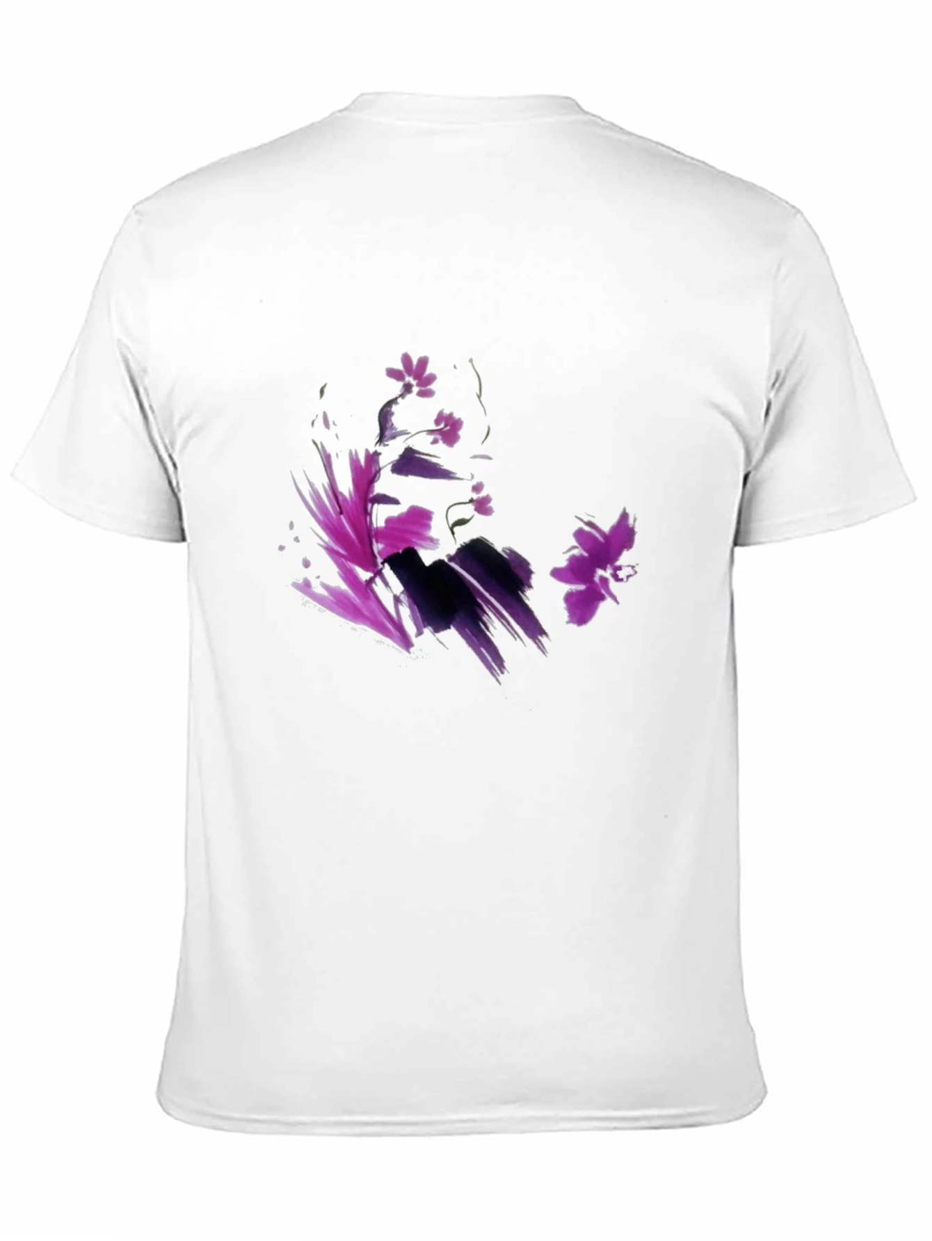 Black Floral Graphic Print Black T-Shirt view 11