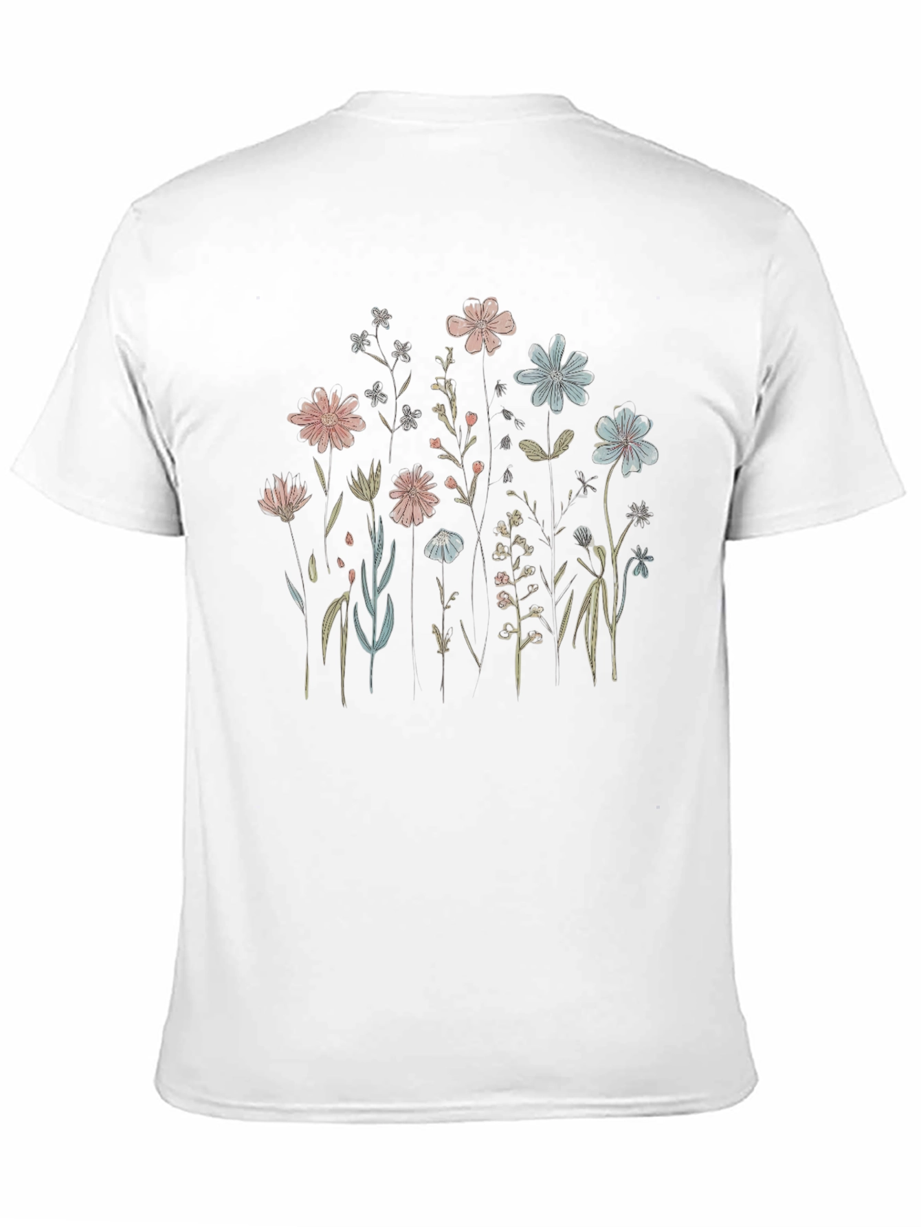 Black Floral Print Black T-Shirt view 11