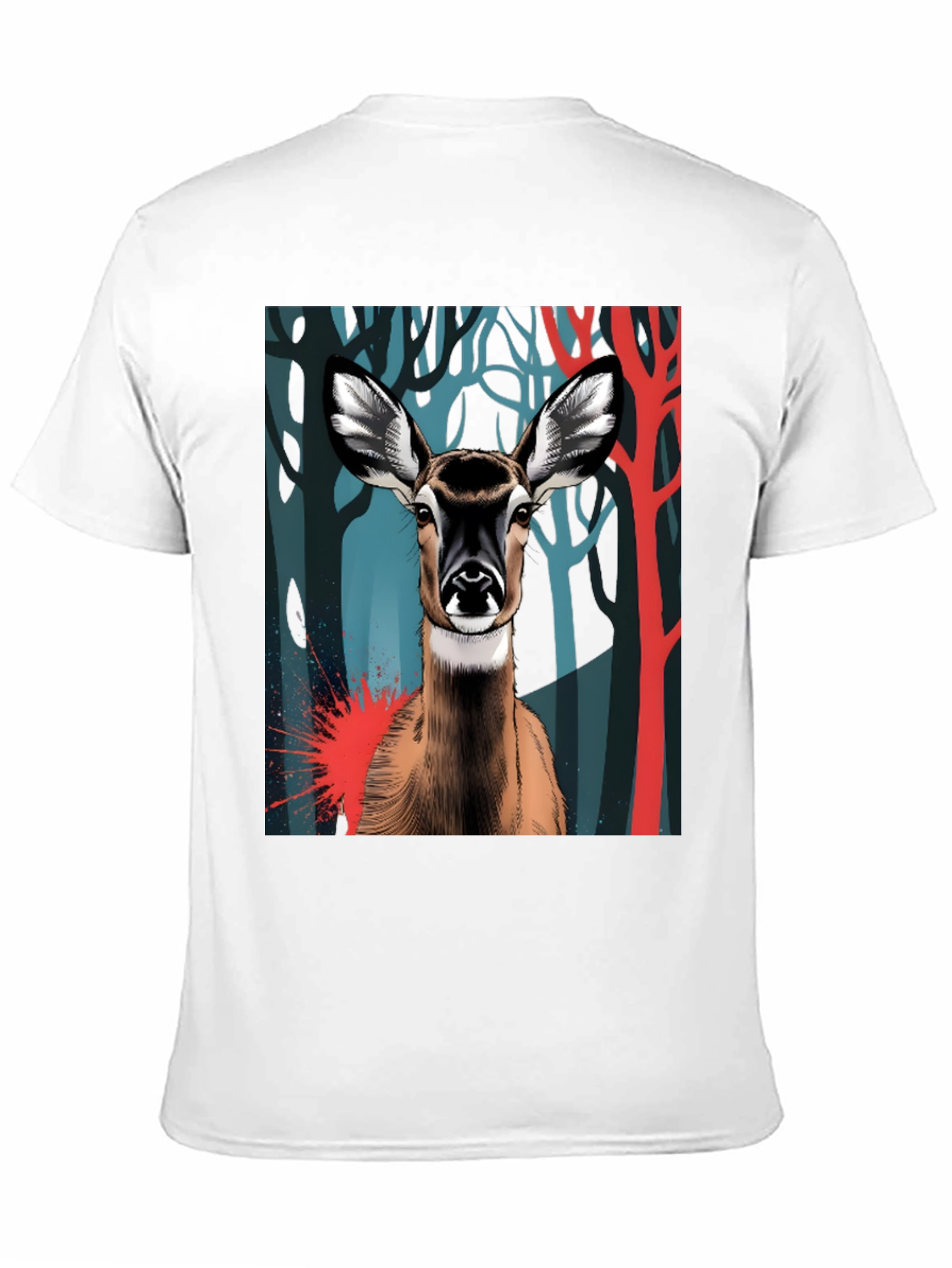 Black Deer Graphic Tee - Black Cotton Blend view 11