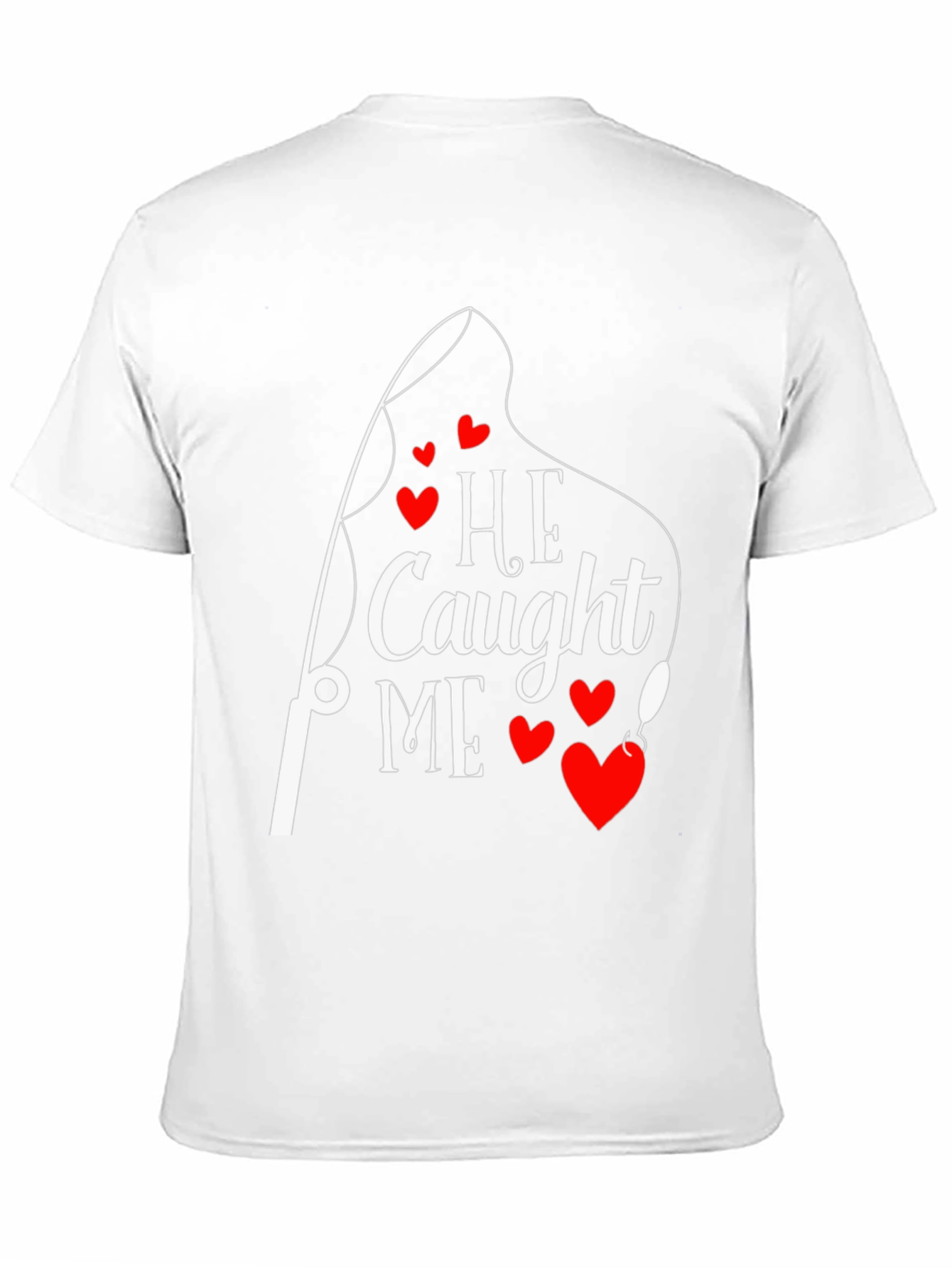 Black He Caught Me Fishing T-Shirt Valentine's Day Gift view 11