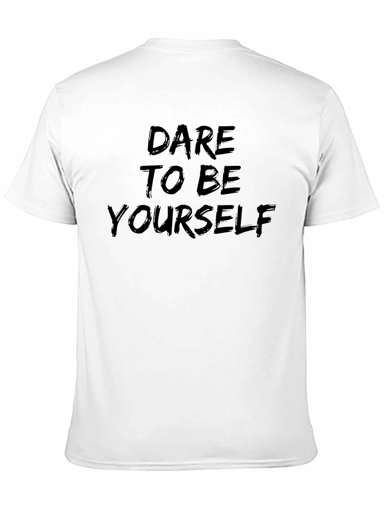 Black Dare To Be Yourself Graphic Black T-Shirt view 11