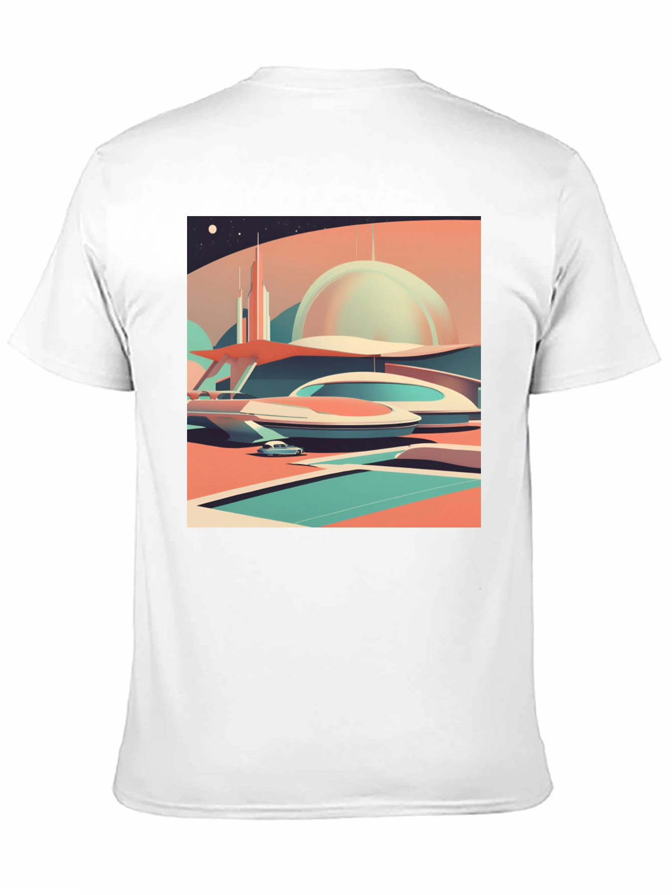 Black Retro Futuristic Graphic Tee view 11