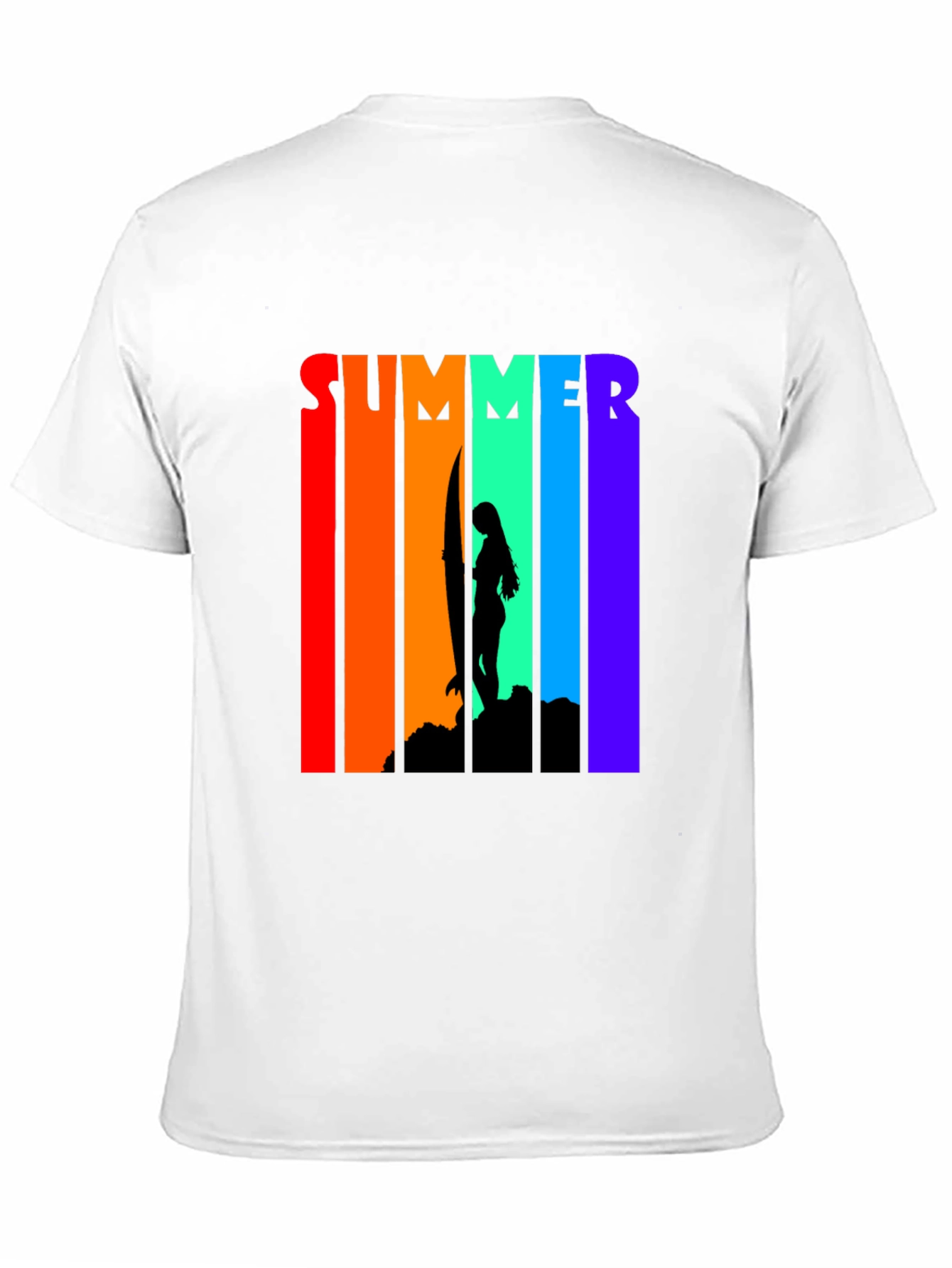 Black Summer Surfer Graphic Tee - Black view 11