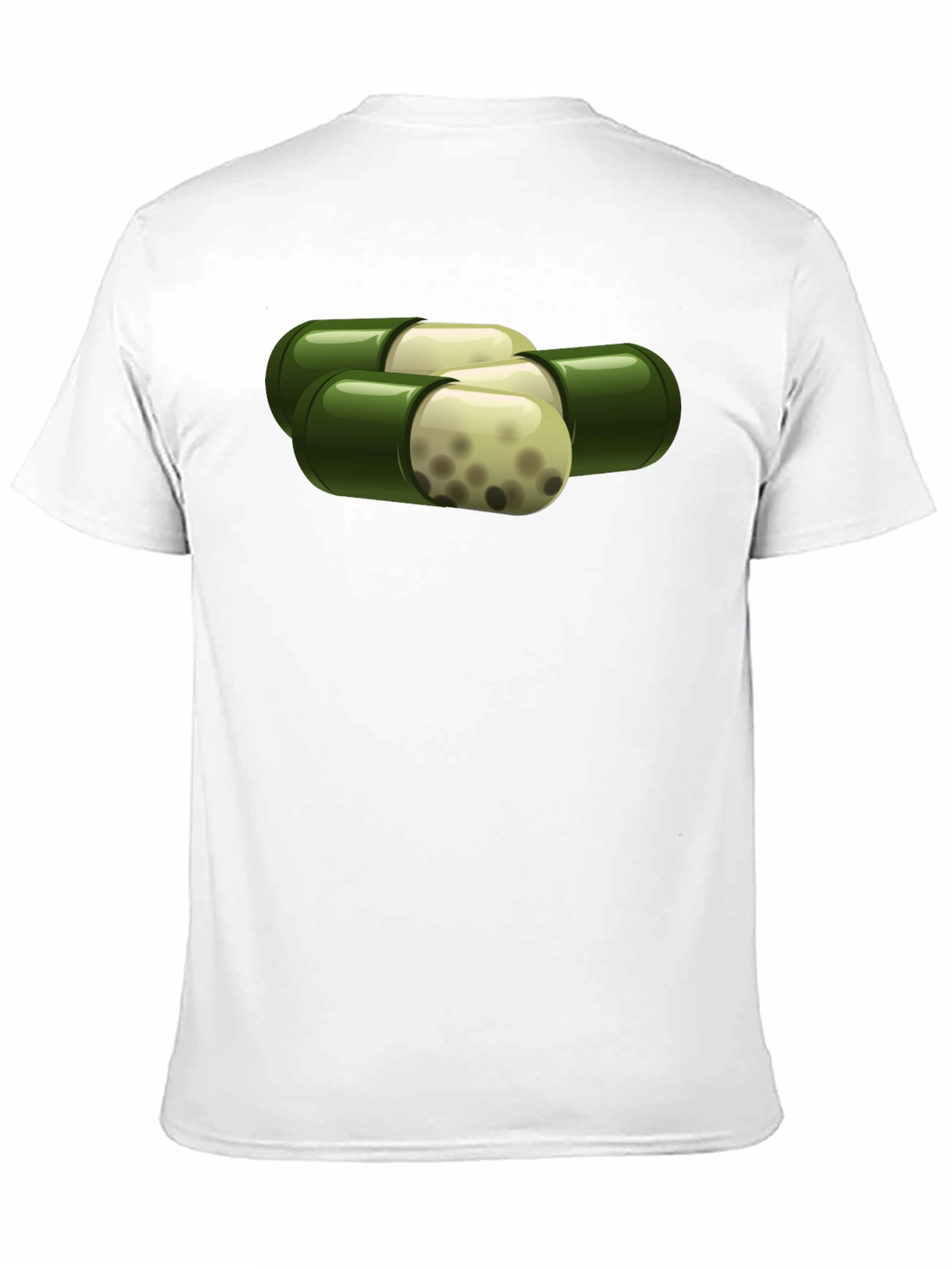 Black Capsule Graphic T-Shirt - Unique Pill Design view 11