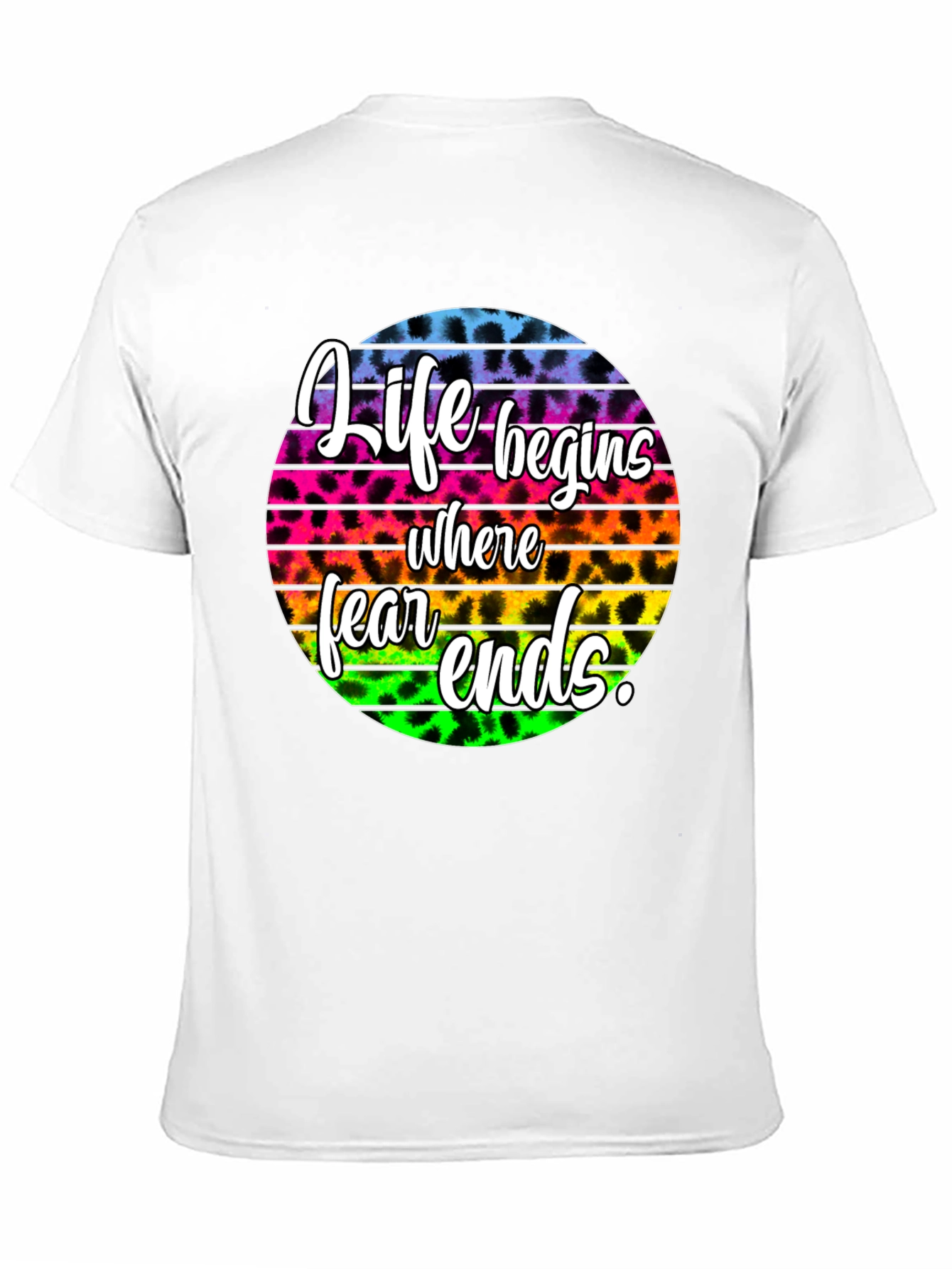 Black Life Begins Where Fear Ends Graphic Tee view 11