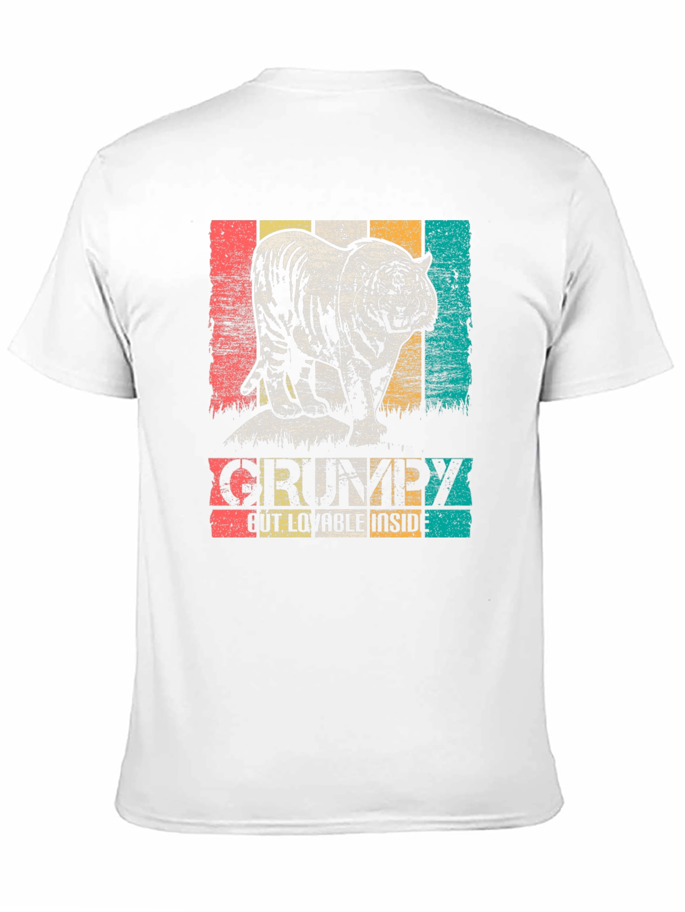 Black Grumpy Tiger Graphic Tee - Black Cotton T-Shirt view 11