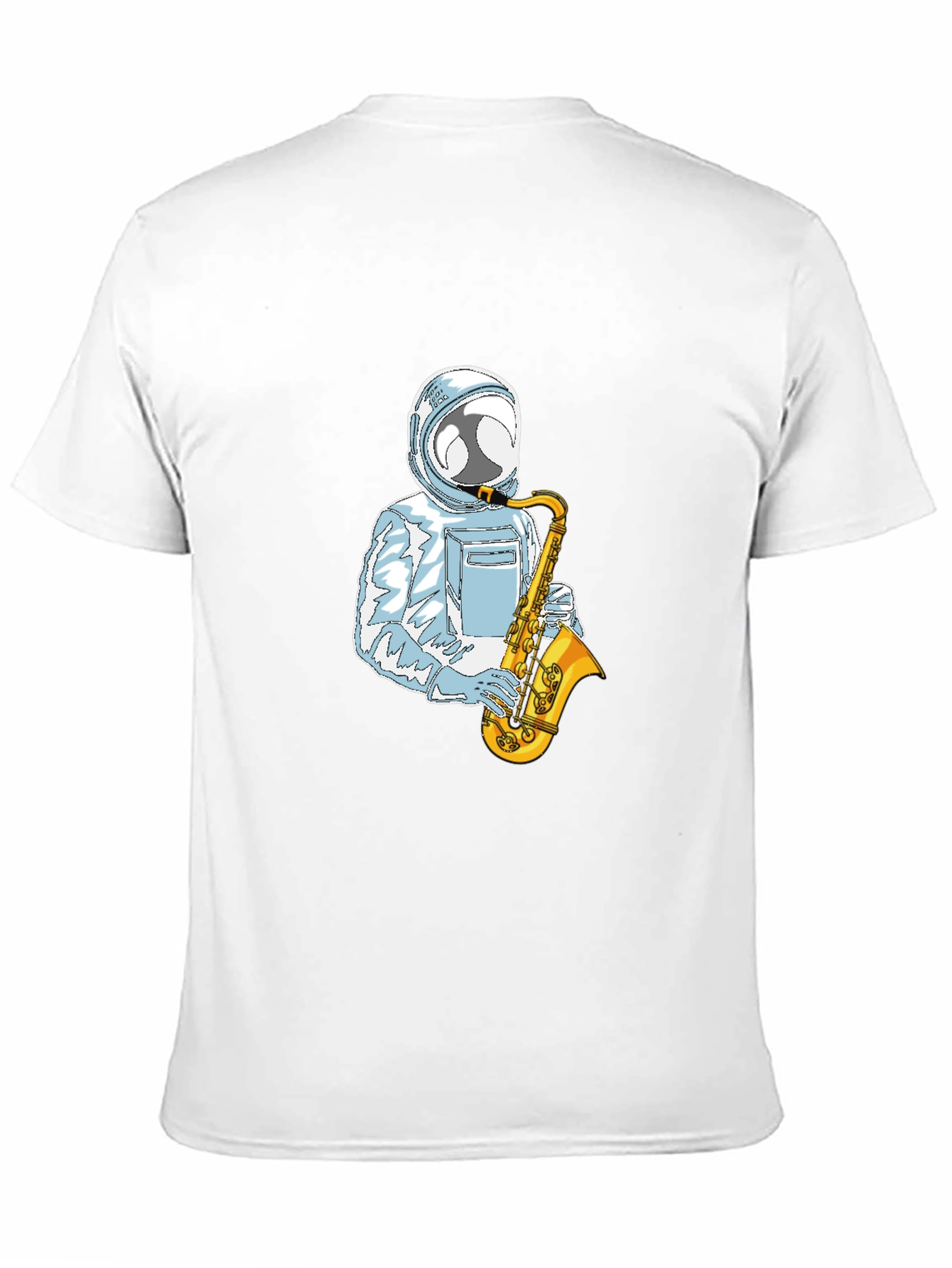 Black Astronaut Sax Player Graphic Tee - Cool & Unique view 11