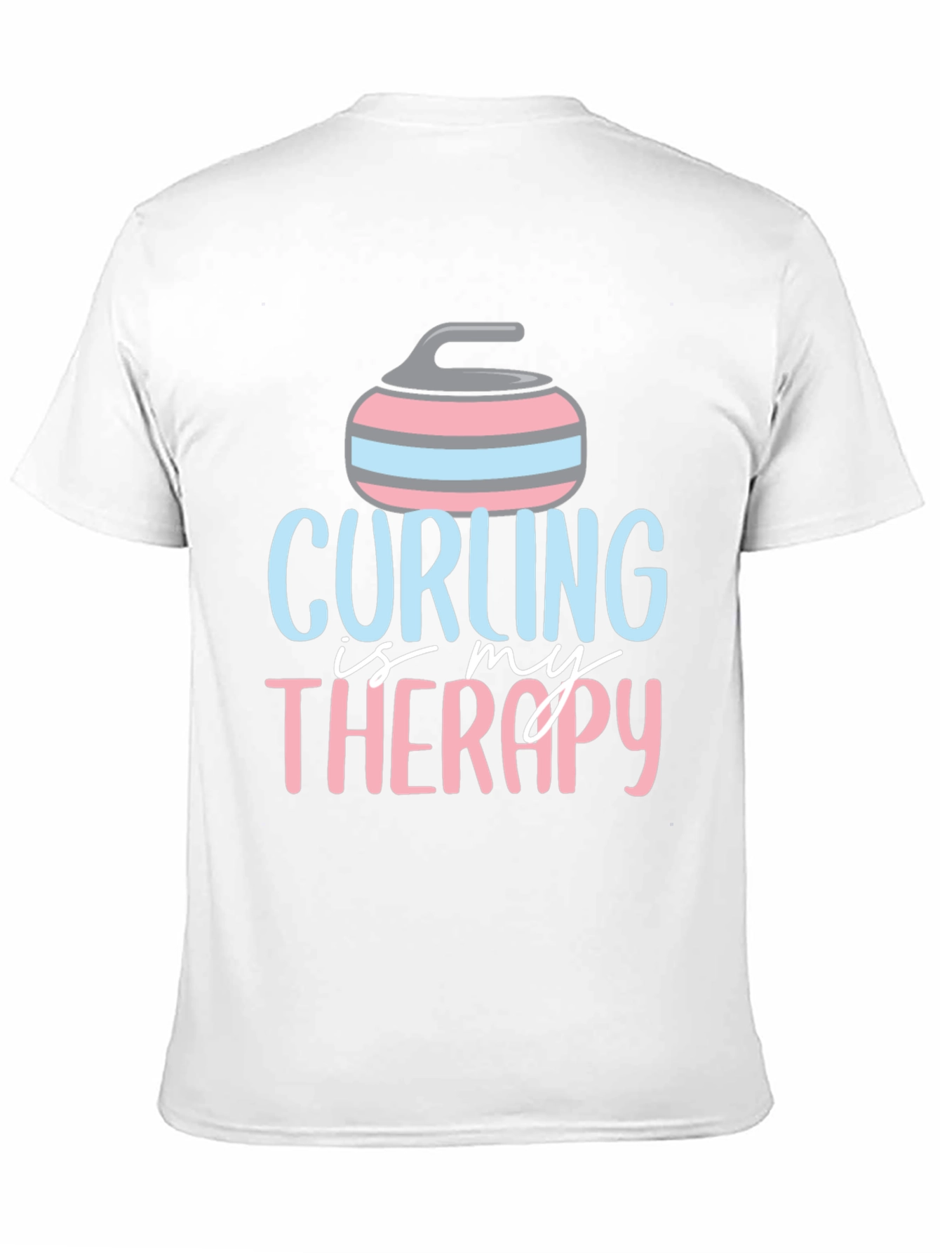 Black Curling Is My Therapy Graphic T-Shirt view 11
