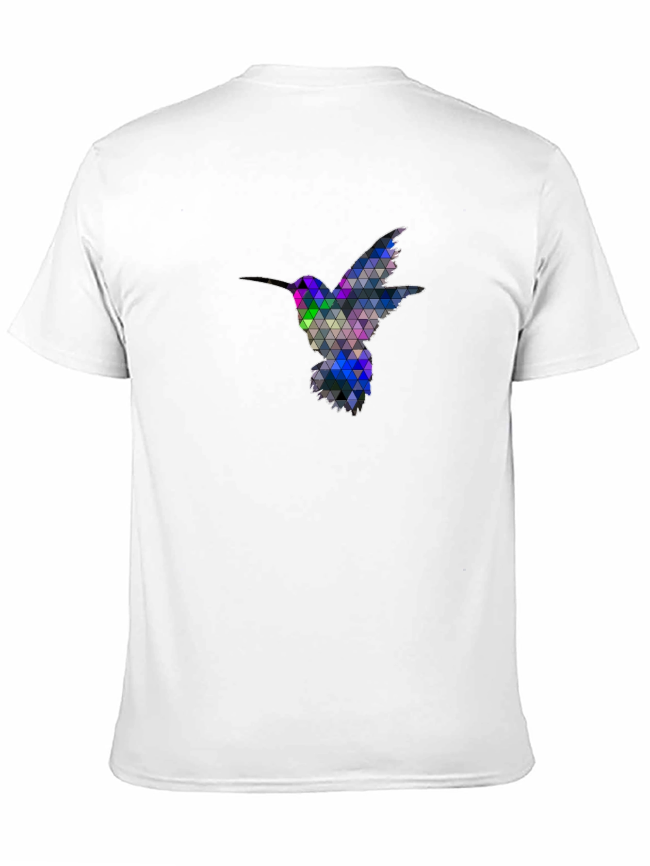 Black Geometric Hummingbird Graphic Tee - Black view 11
