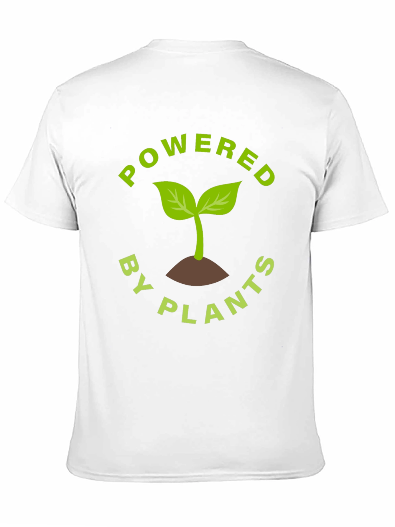 Black Powered By Plants T-Shirt - Vegan Friendly view 11