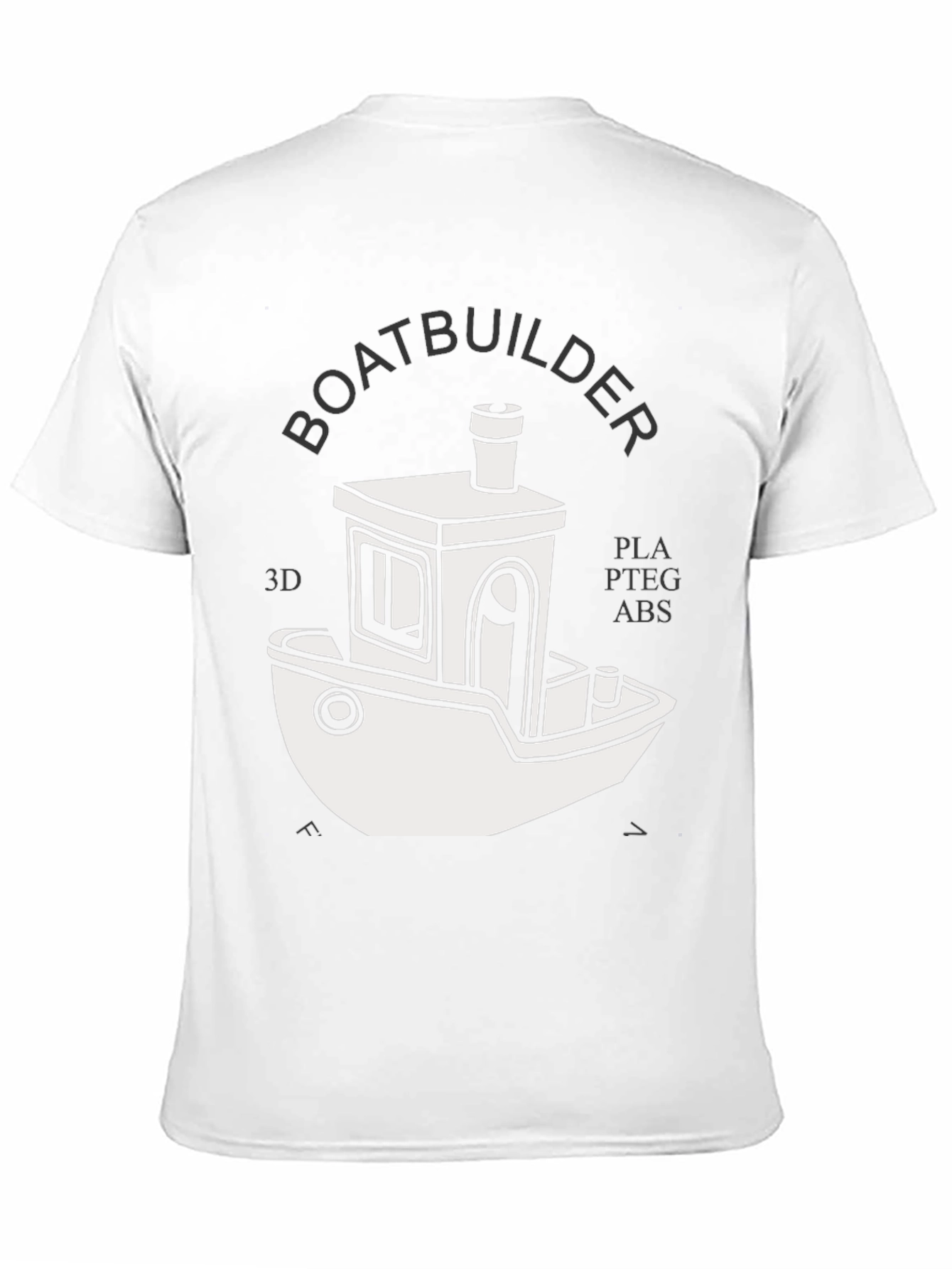 Black Boatbuilder 3D Printing T-Shirt - Black view 11