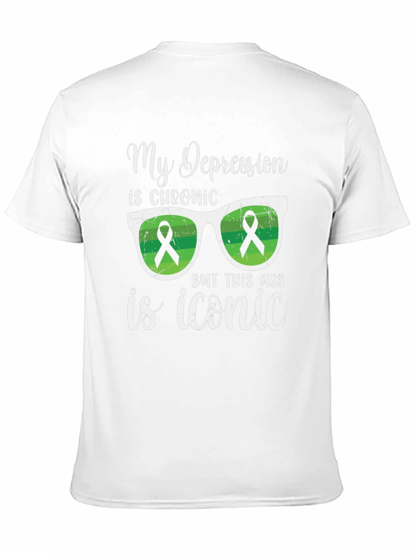 Black Chronic Depression Awareness T-Shirt view 11