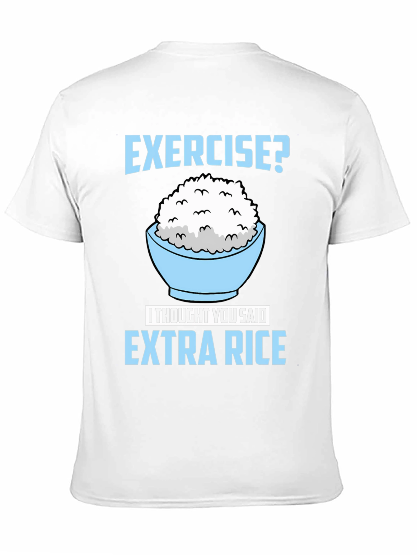 Black Extra Rice T-Shirt - Funny Foodie Tee view 11