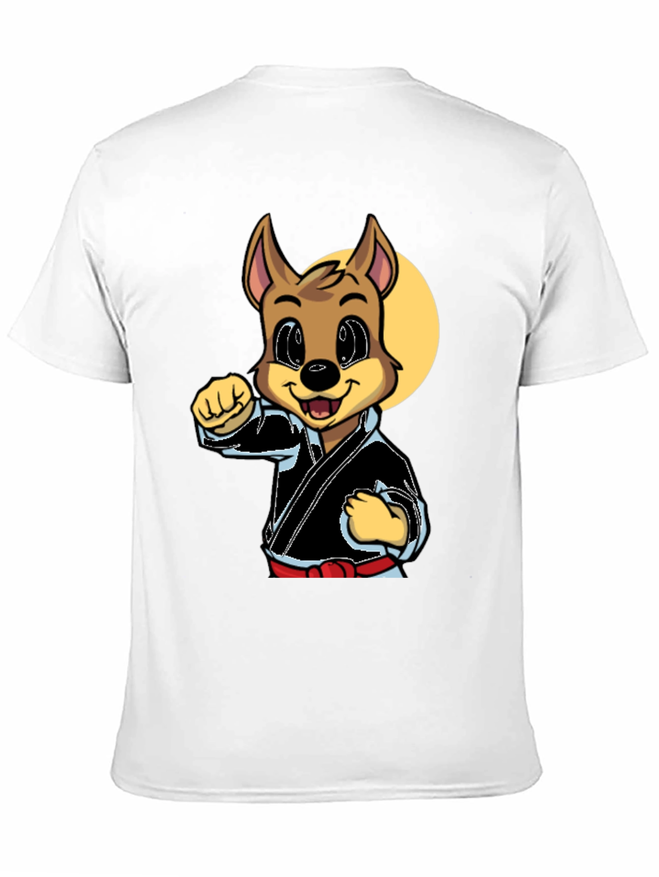 Black Karate Dog Graphic Tee - Black Martial Arts Shirt view 11