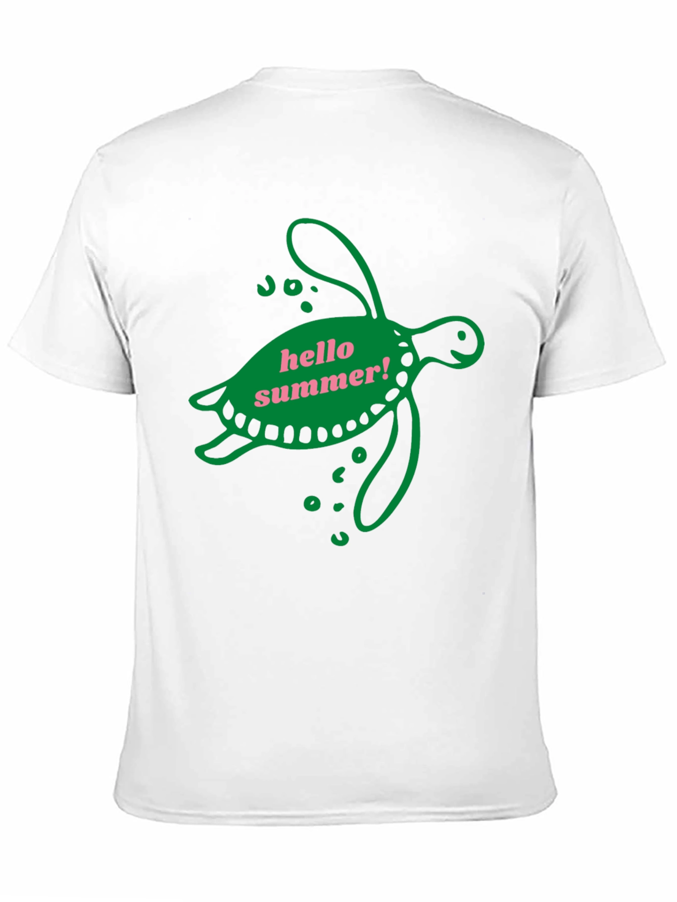 Black Hello Summer Turtle Graphic Tee - Black view 11