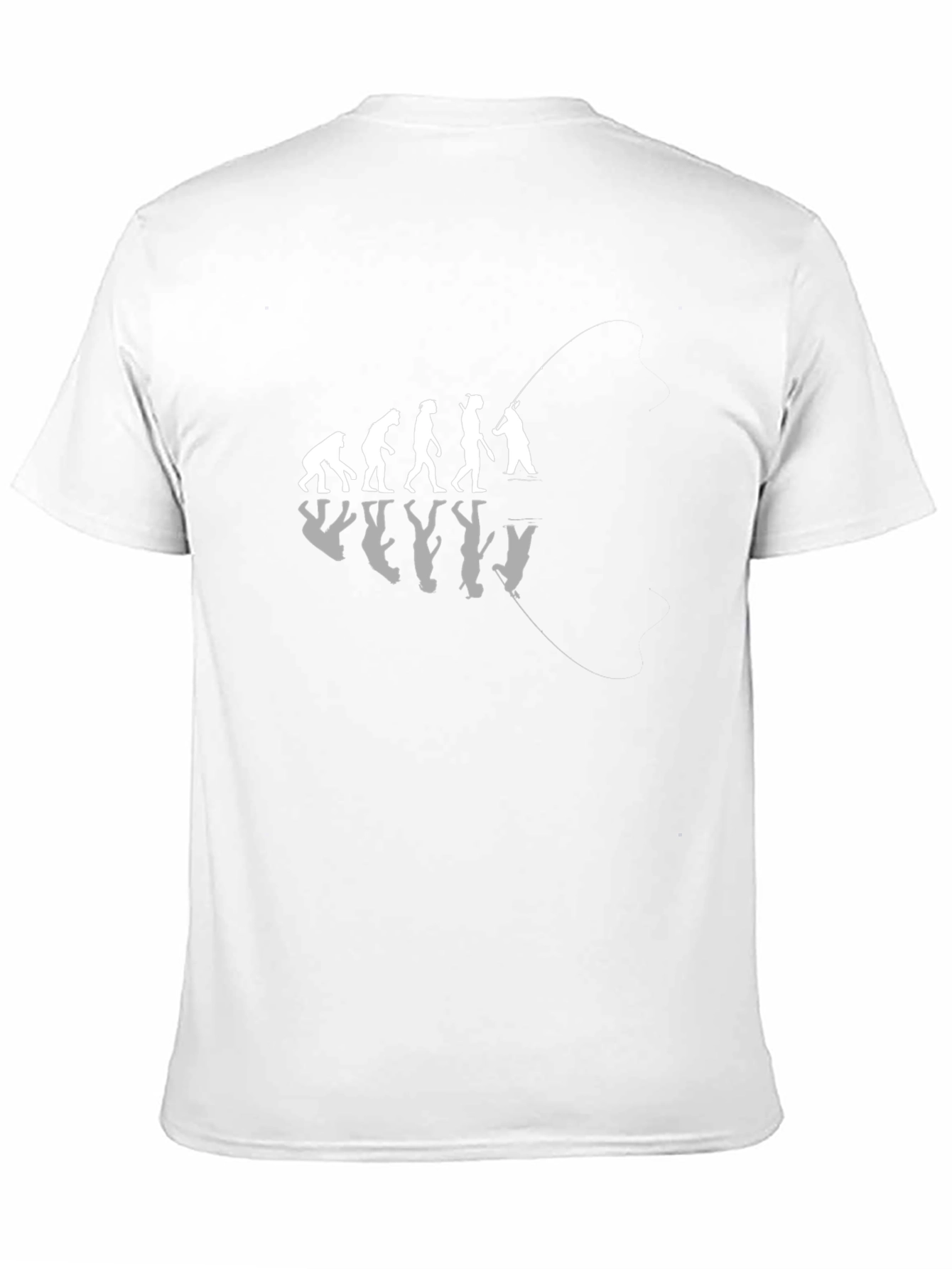 Black Evolution of Fishing Graphic Tee - Black Cotton T-Shirt view 11