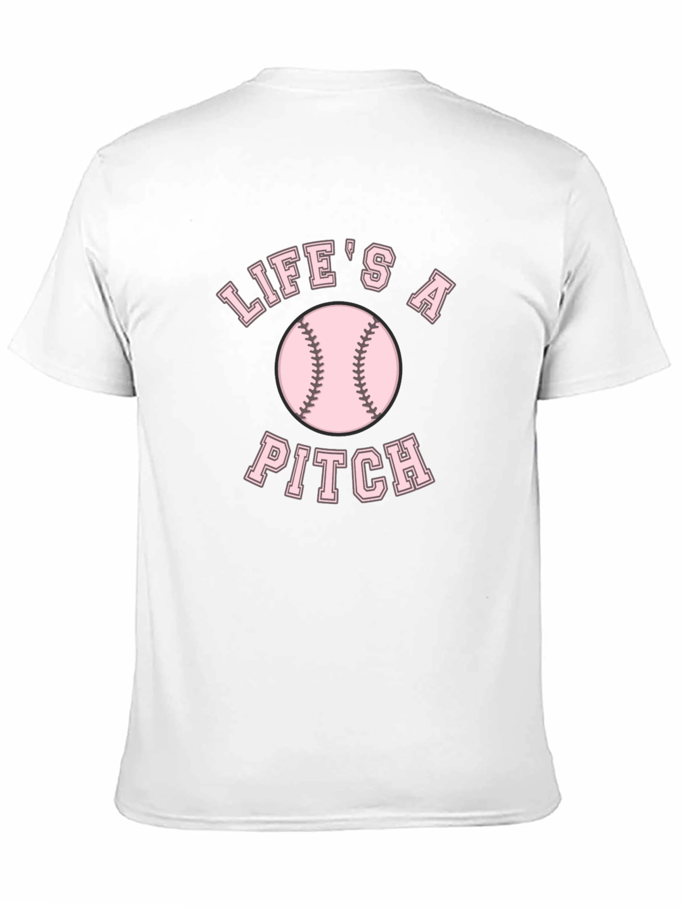 Black Life's a Pitch Baseball Graphic T-Shirt view 11