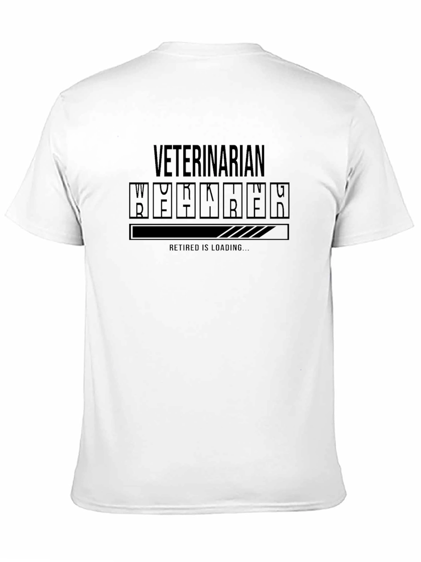Black Veterinarian Retirement Loading T-Shirt view 11