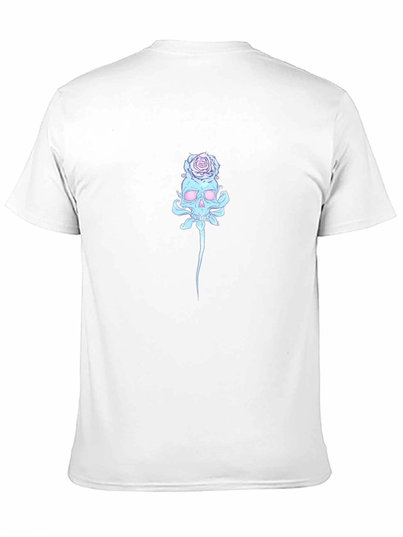 Black Skull & Rose Graphic T-Shirt - Black view 11
