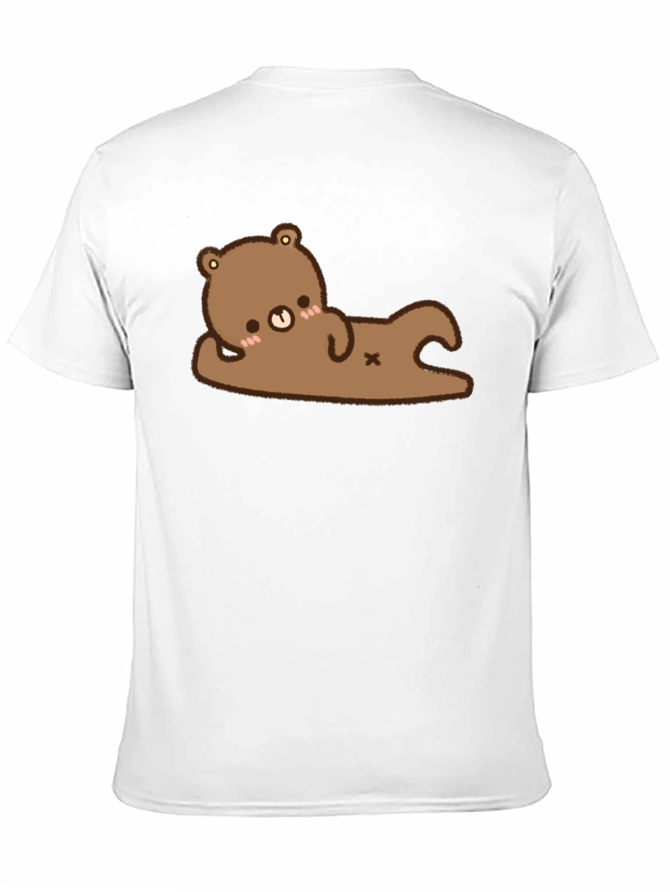 Black Cute Bear Graphic T-Shirt - Black Cotton Tee view 11