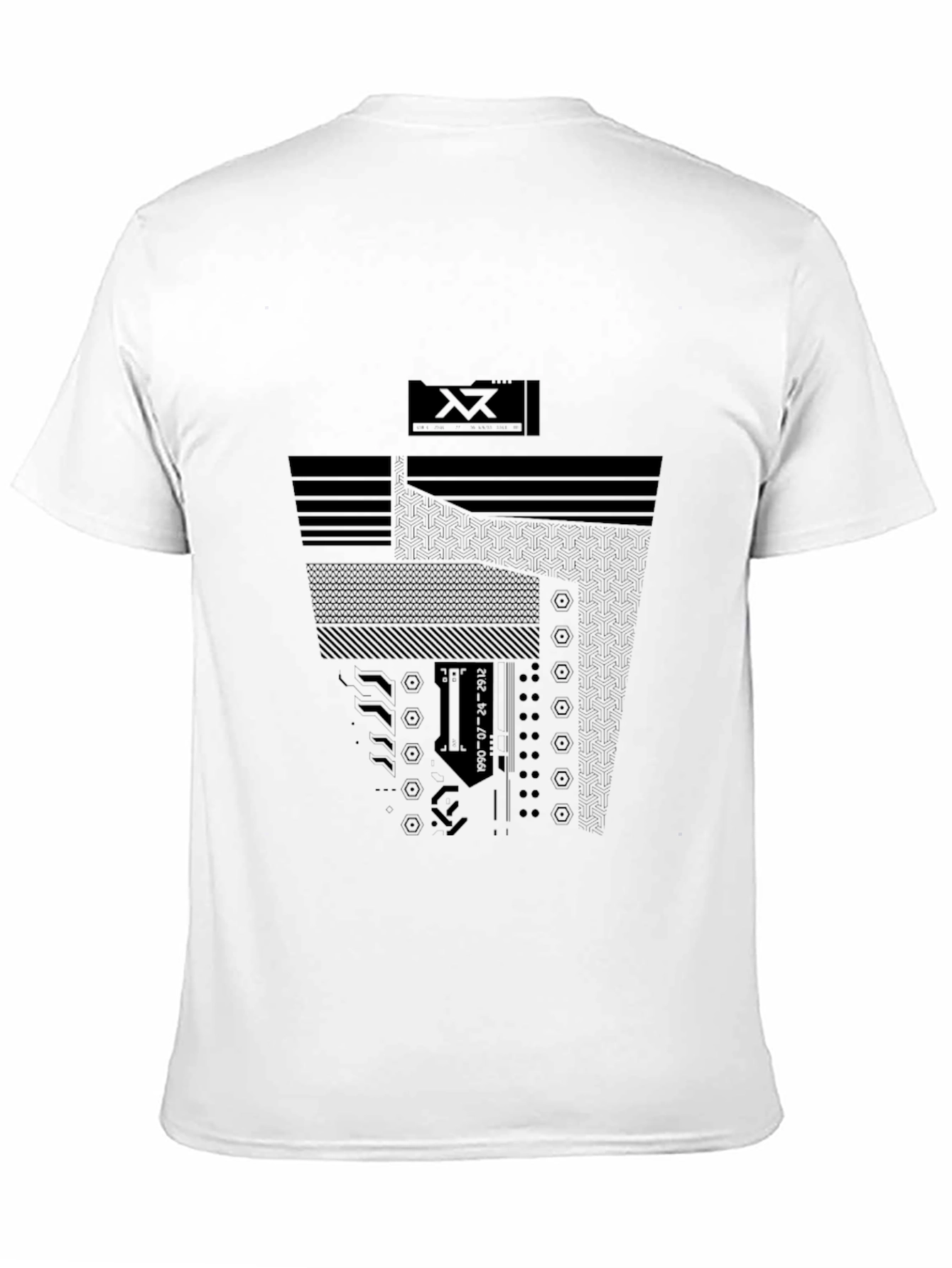 Black Abstract Graphic Print T-Shirt - Black view 11