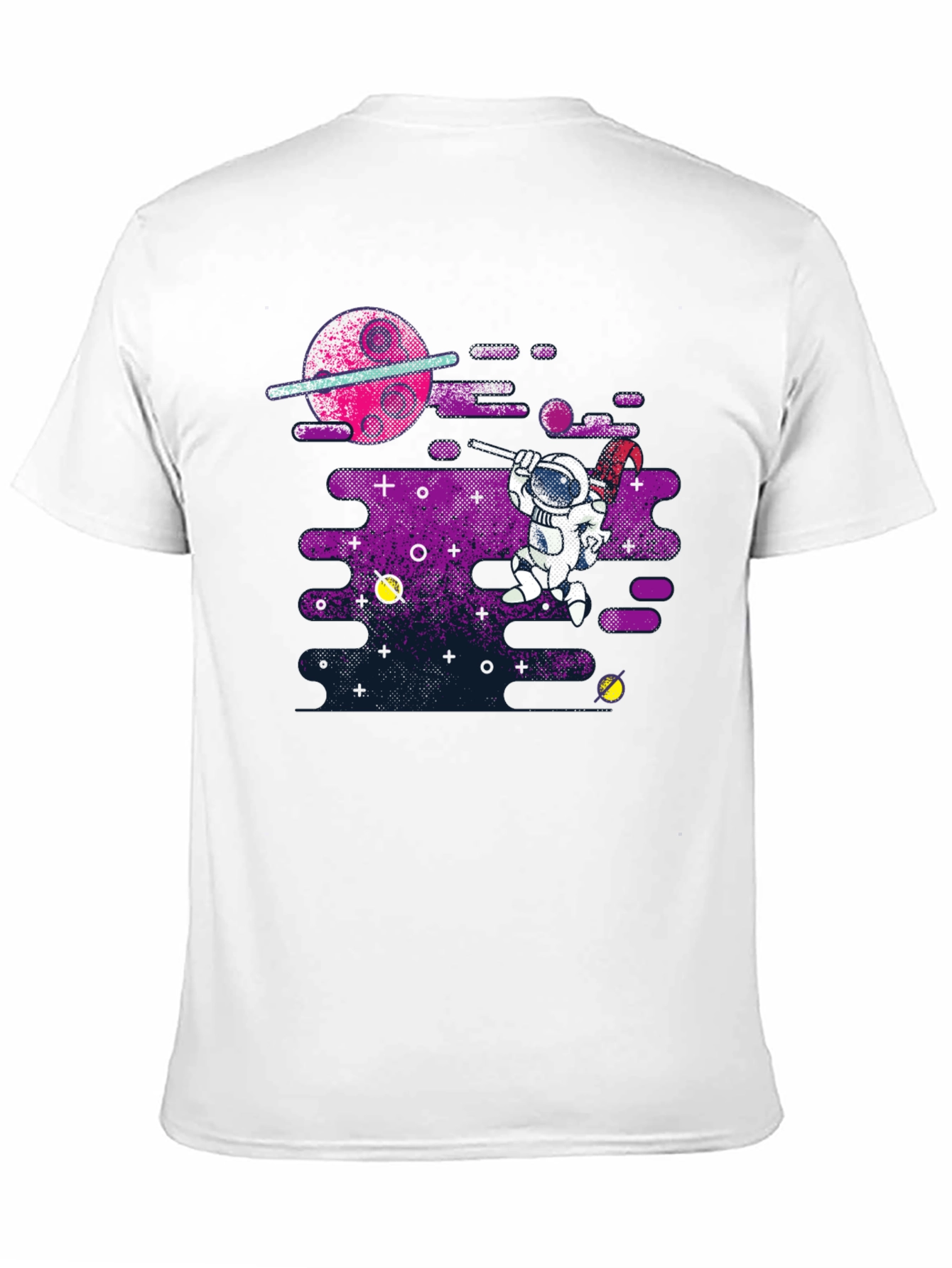 Black Astronaut Space Painter Graphic Tee view 11