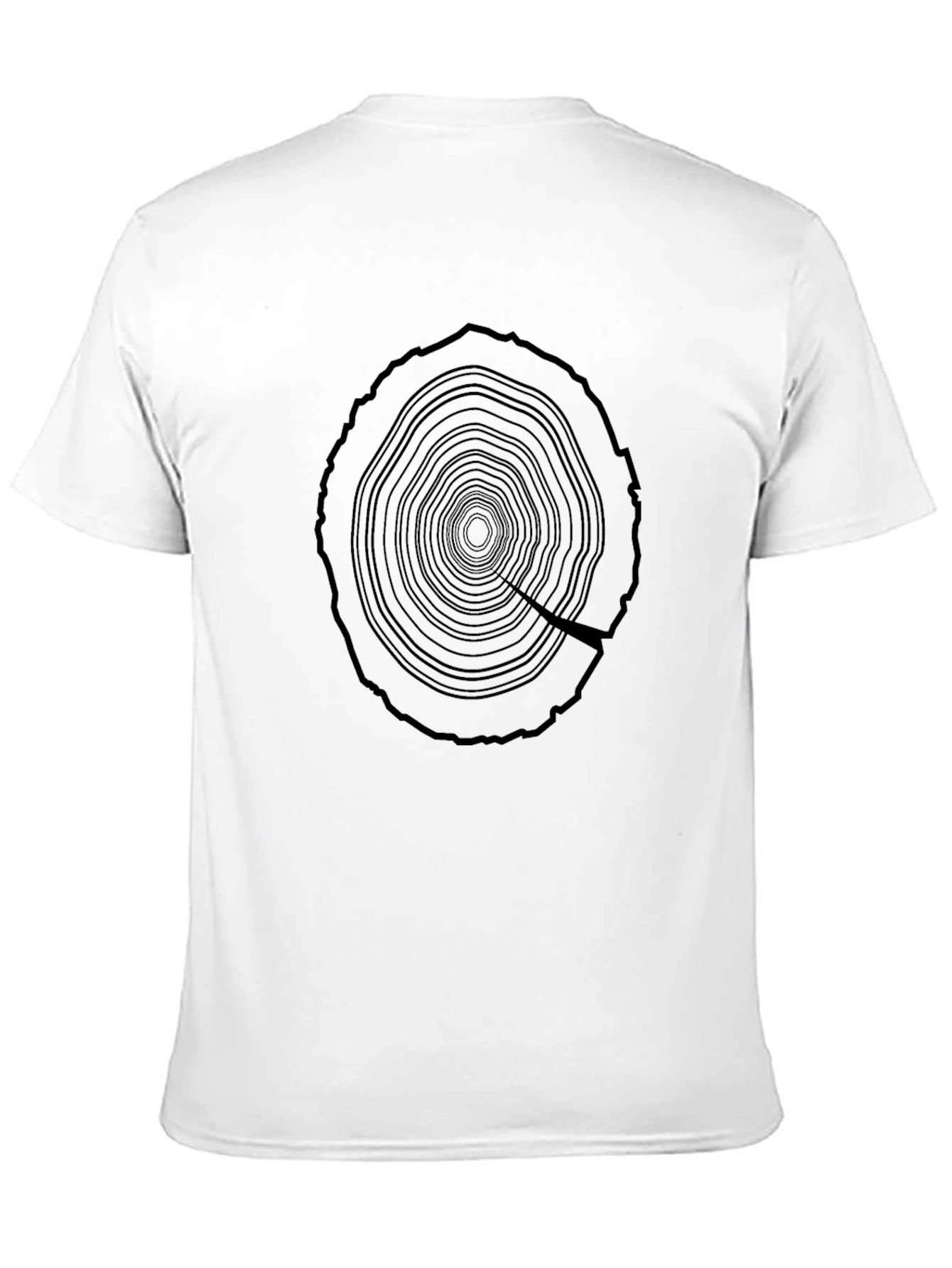 Black Tree Ring Graphic Black T-Shirt view 11