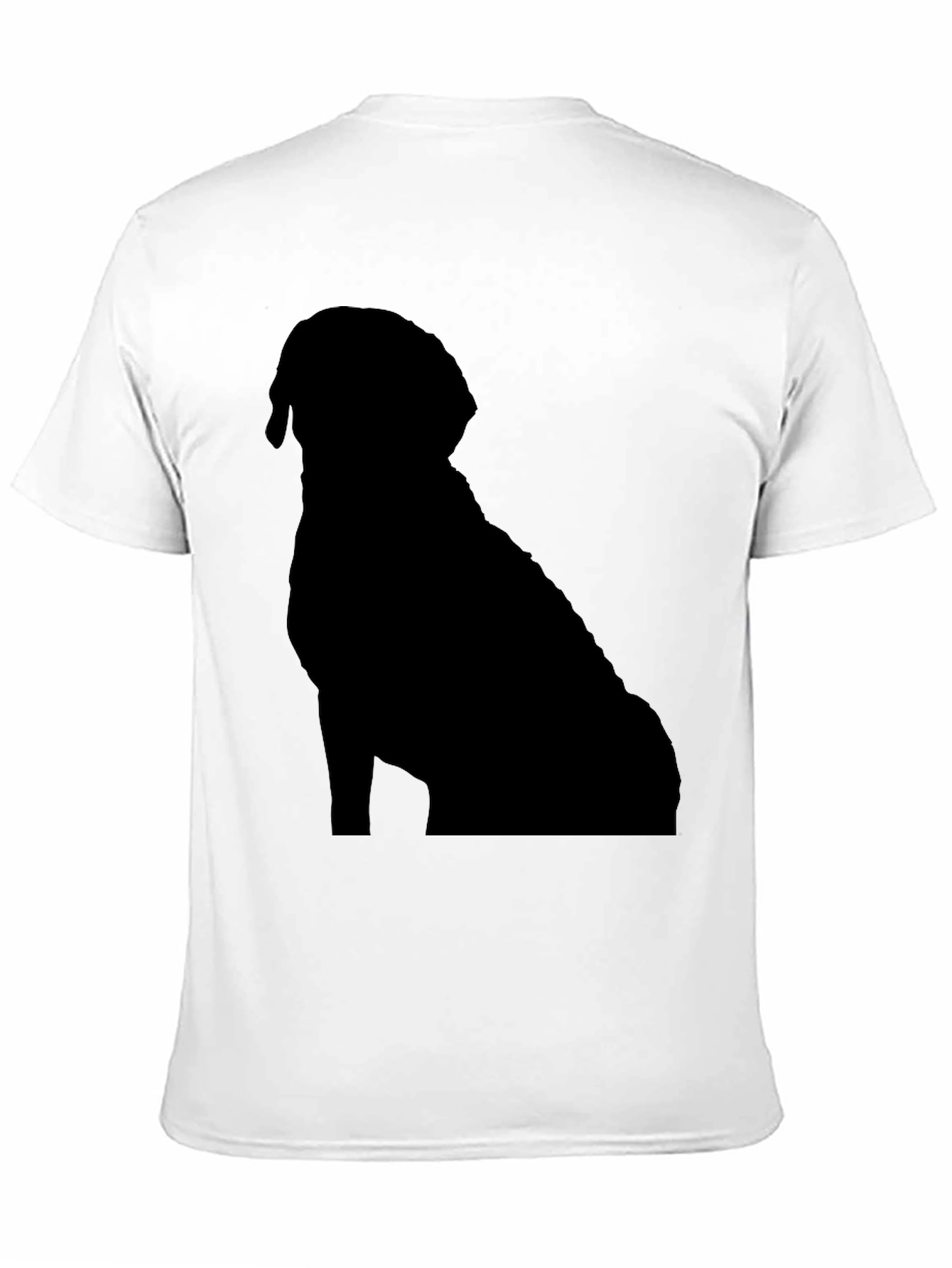 Black Dog Silhouette Black T-Shirt | Pet Lover Apparel view 11