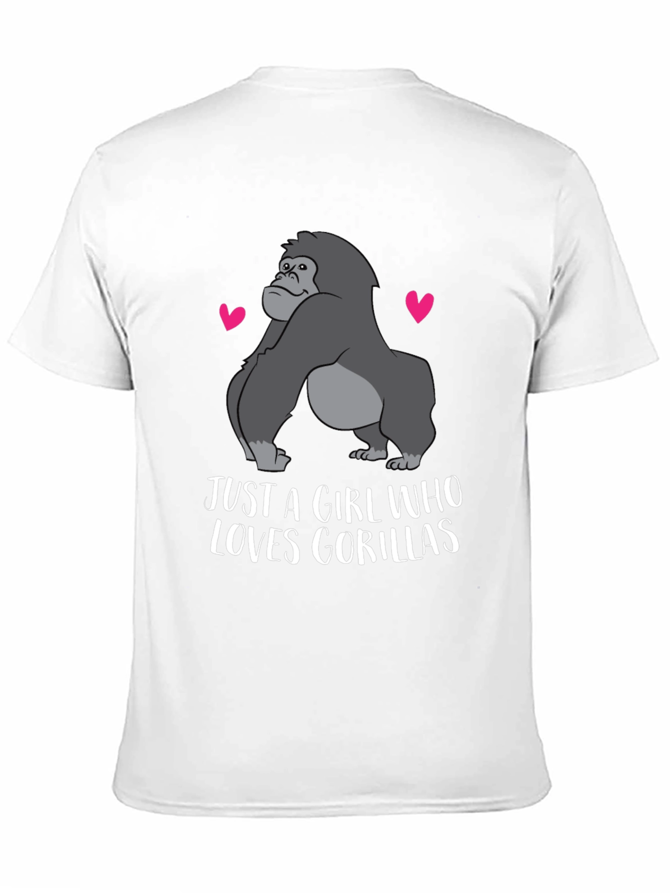Black Just A Girl Who Loves Gorillas T-Shirt view 11