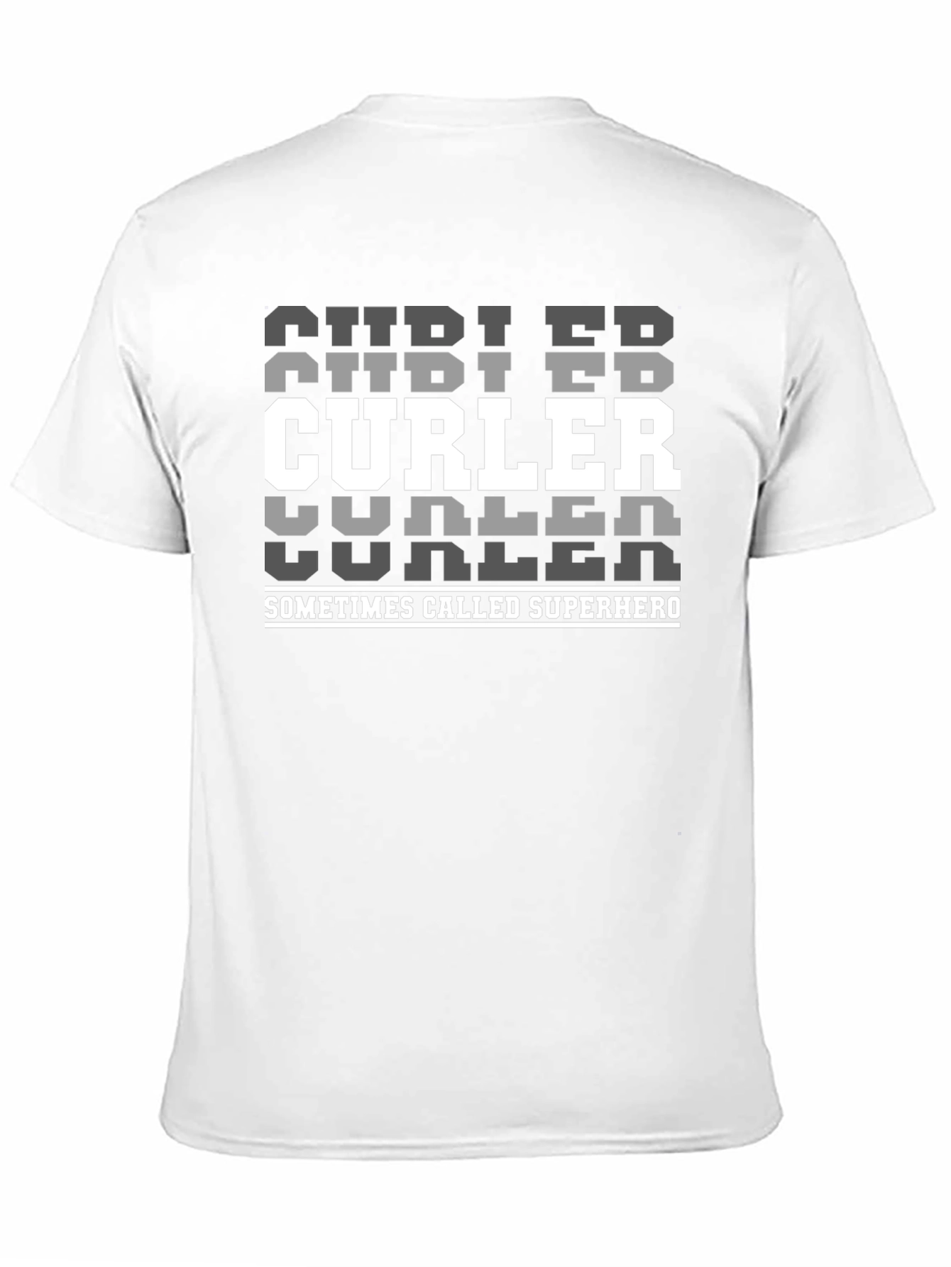 Black Curler Superhero T-Shirt | Black Crewneck Tee view 11