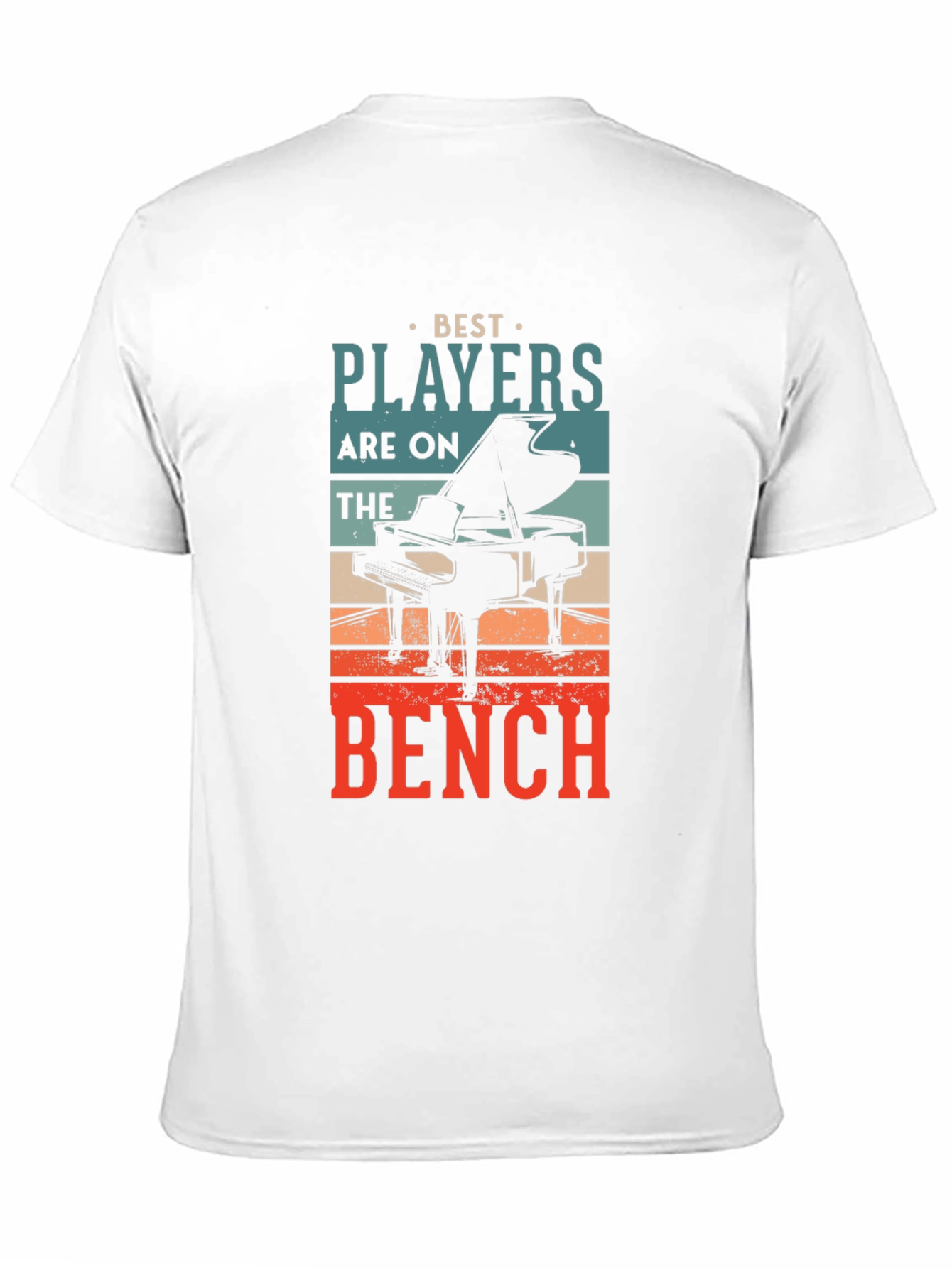 Black Piano Player Graphic T-Shirt: Best Players on the Bench view 11