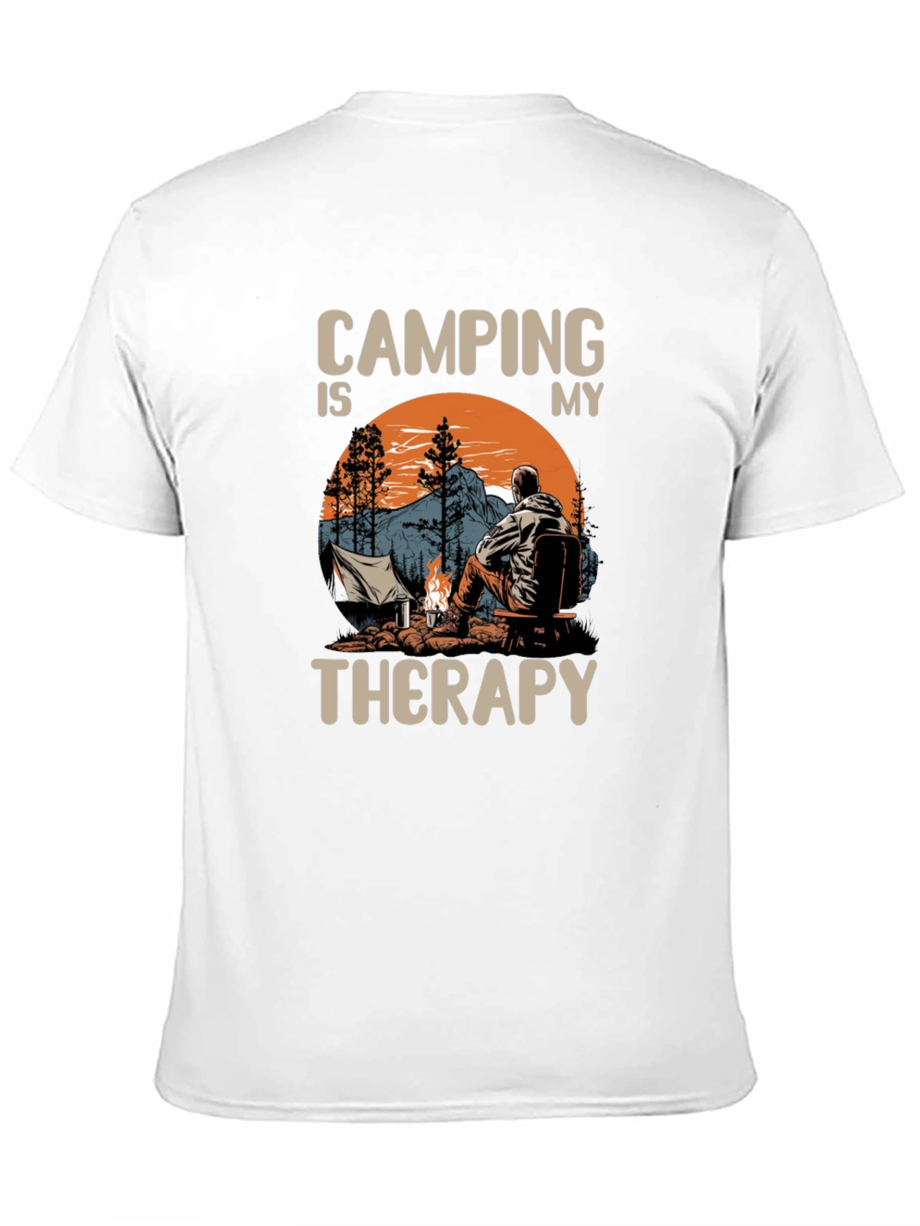 Black Camping is My Therapy Graphic T-Shirt view 11