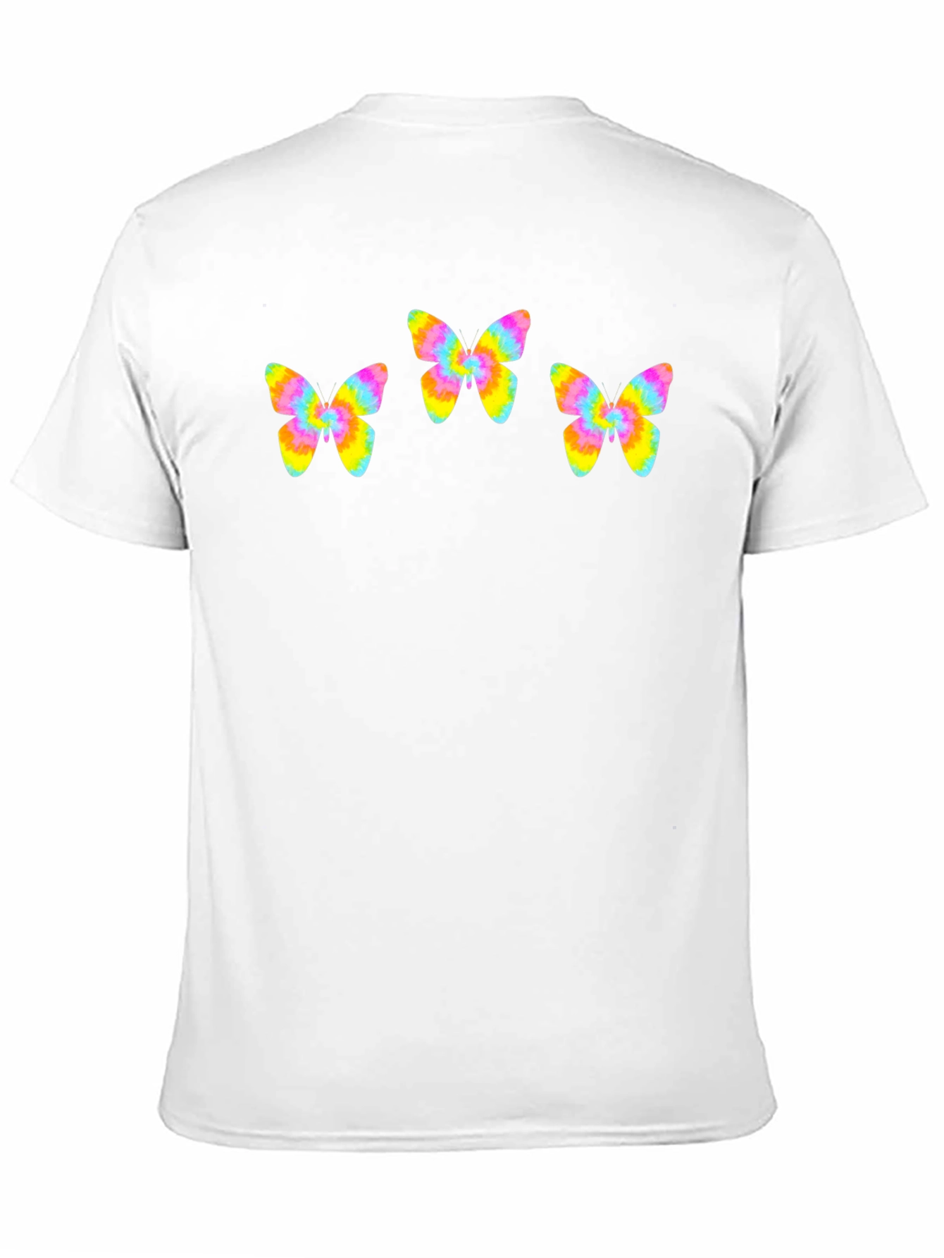 Black Butterfly Tie-Dye Graphic Tee - Black Cotton Blend view 11