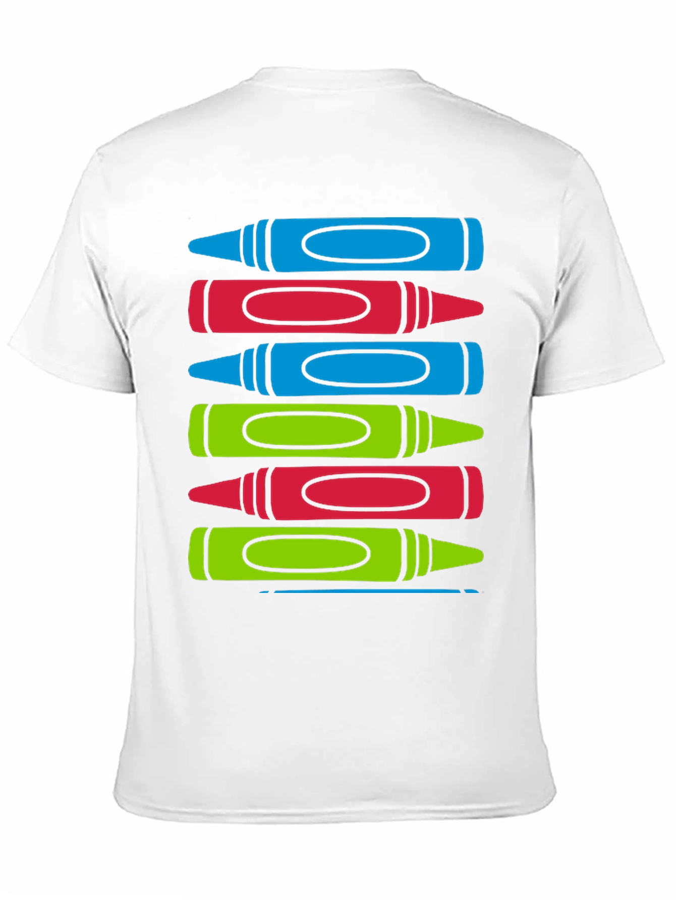 Black Colorful Crayon Stack Graphic Tee view 11