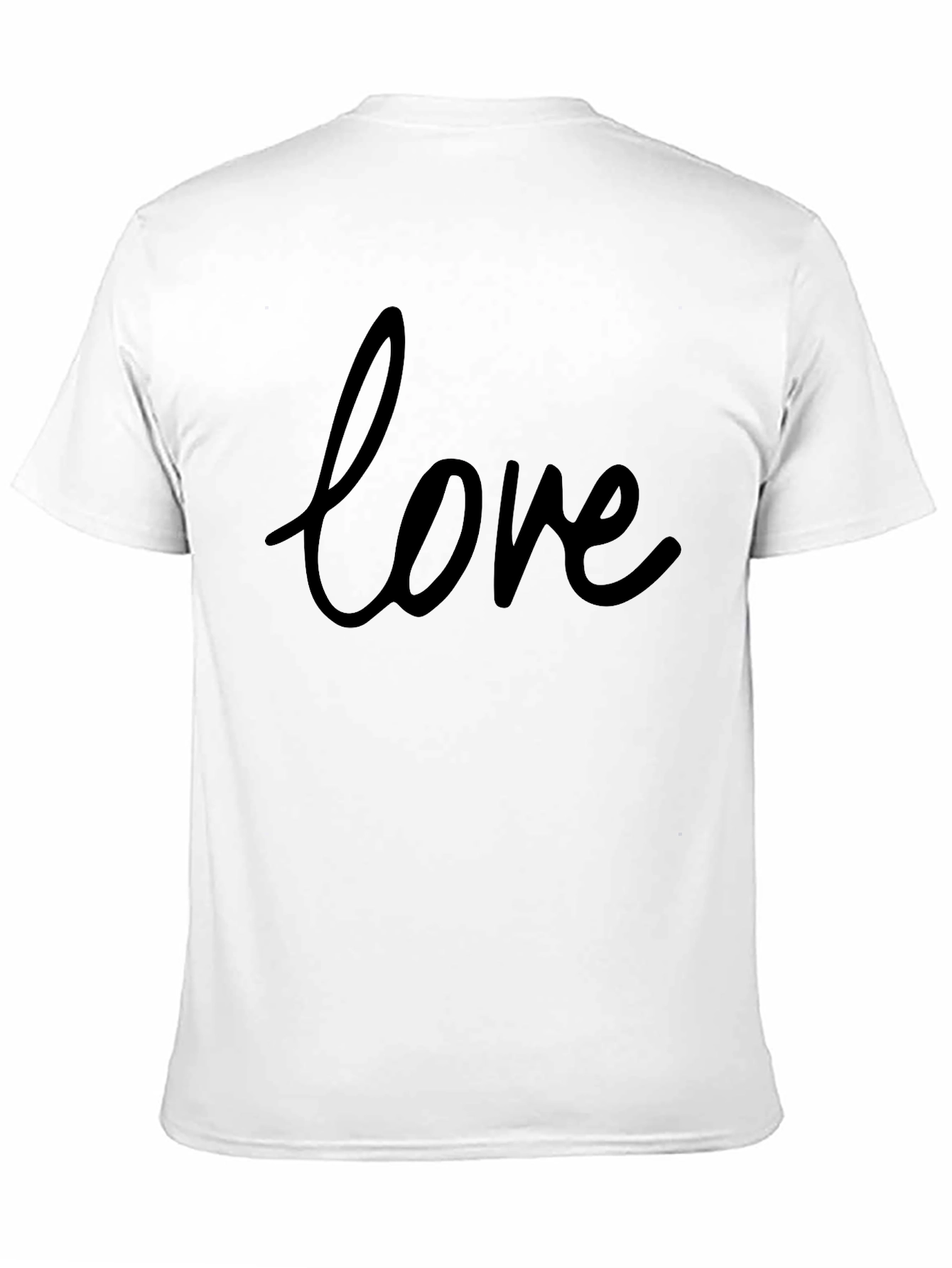 Black Love Script Graphic Black T-Shirt view 11