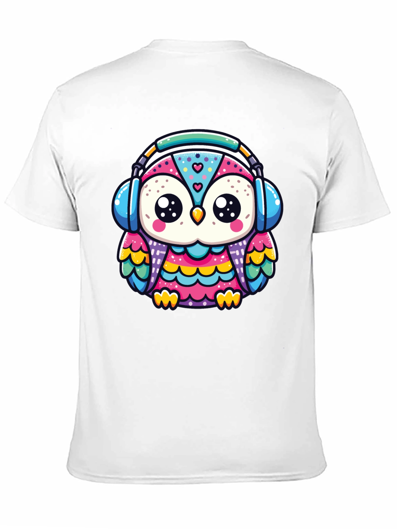 Black Owl Headphone Graphic Tee - Black view 11