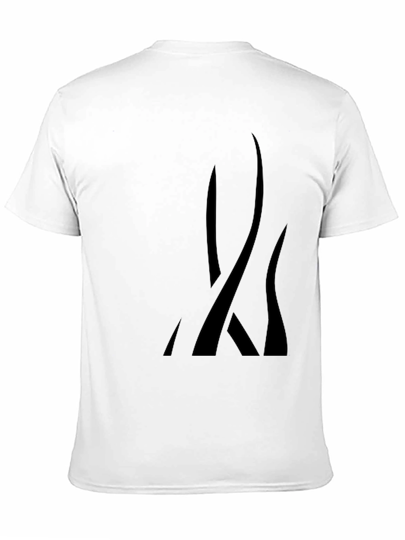 Black Modern Abstract Graphic Black T-Shirt view 11