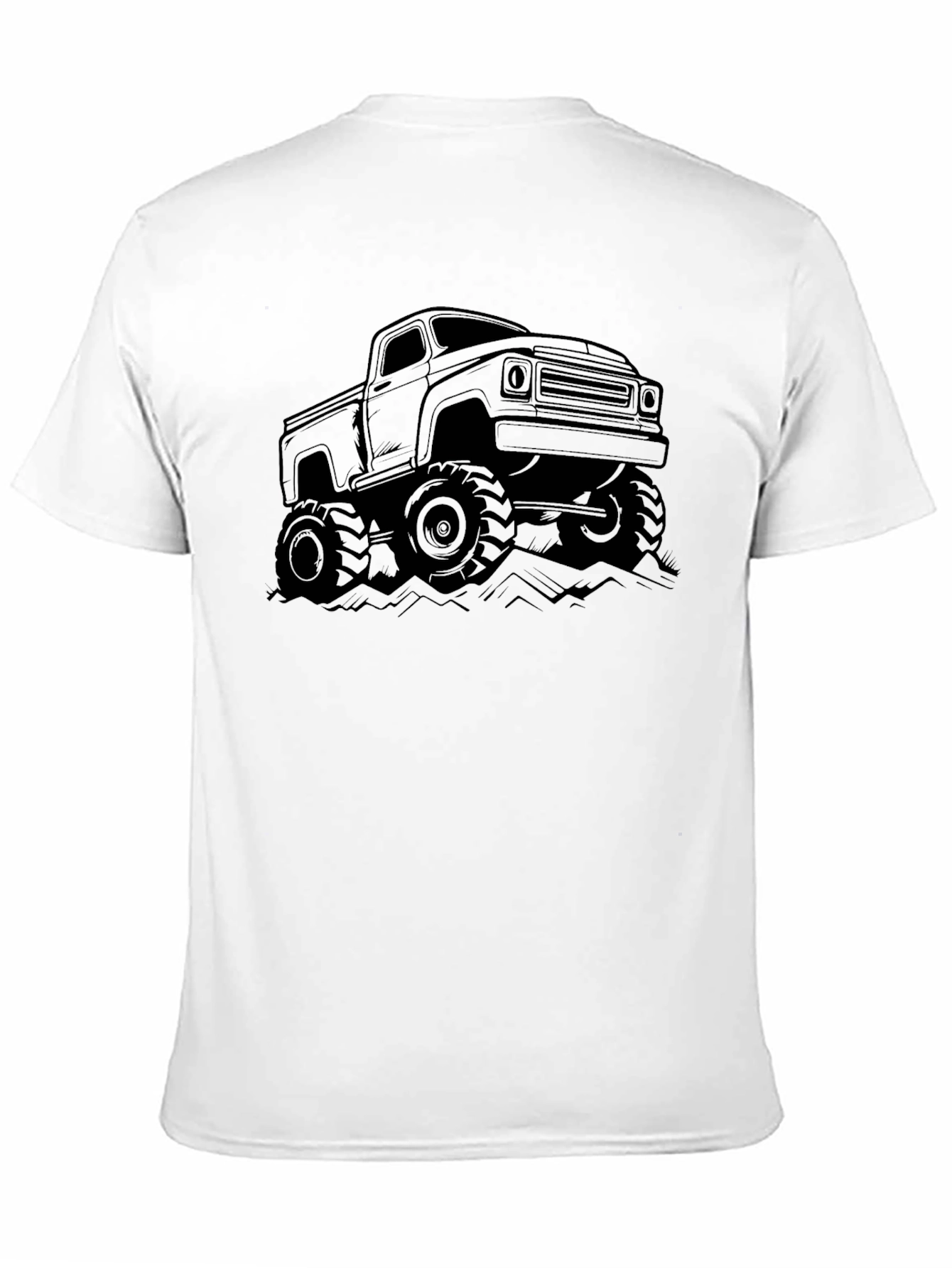 Black Monster Truck Graphic Tee - Black Cotton Blend view 11