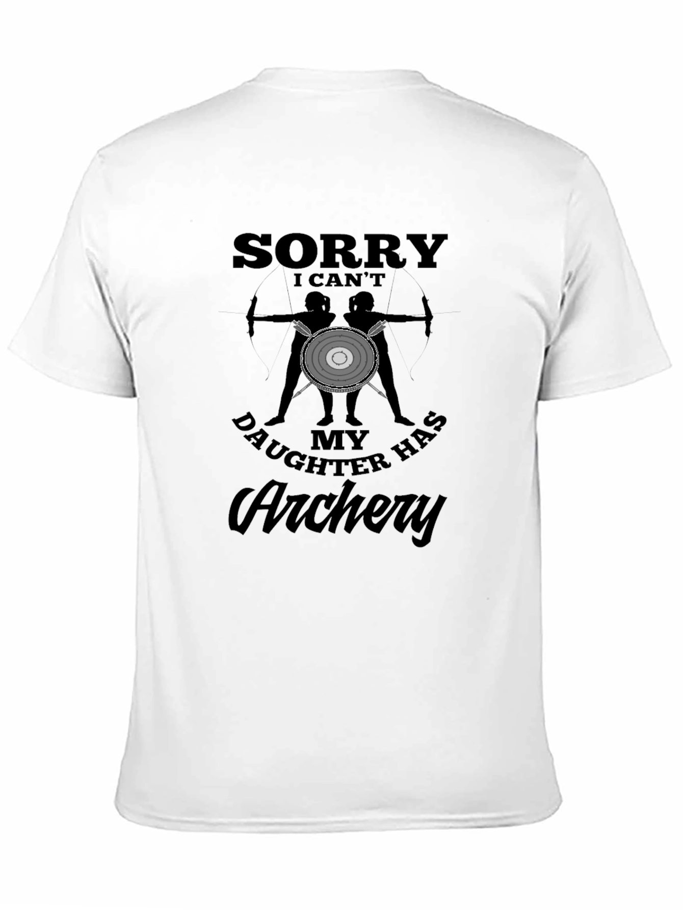 Black Archery Dad T-Shirt - My Daughter Has Archery! view 11