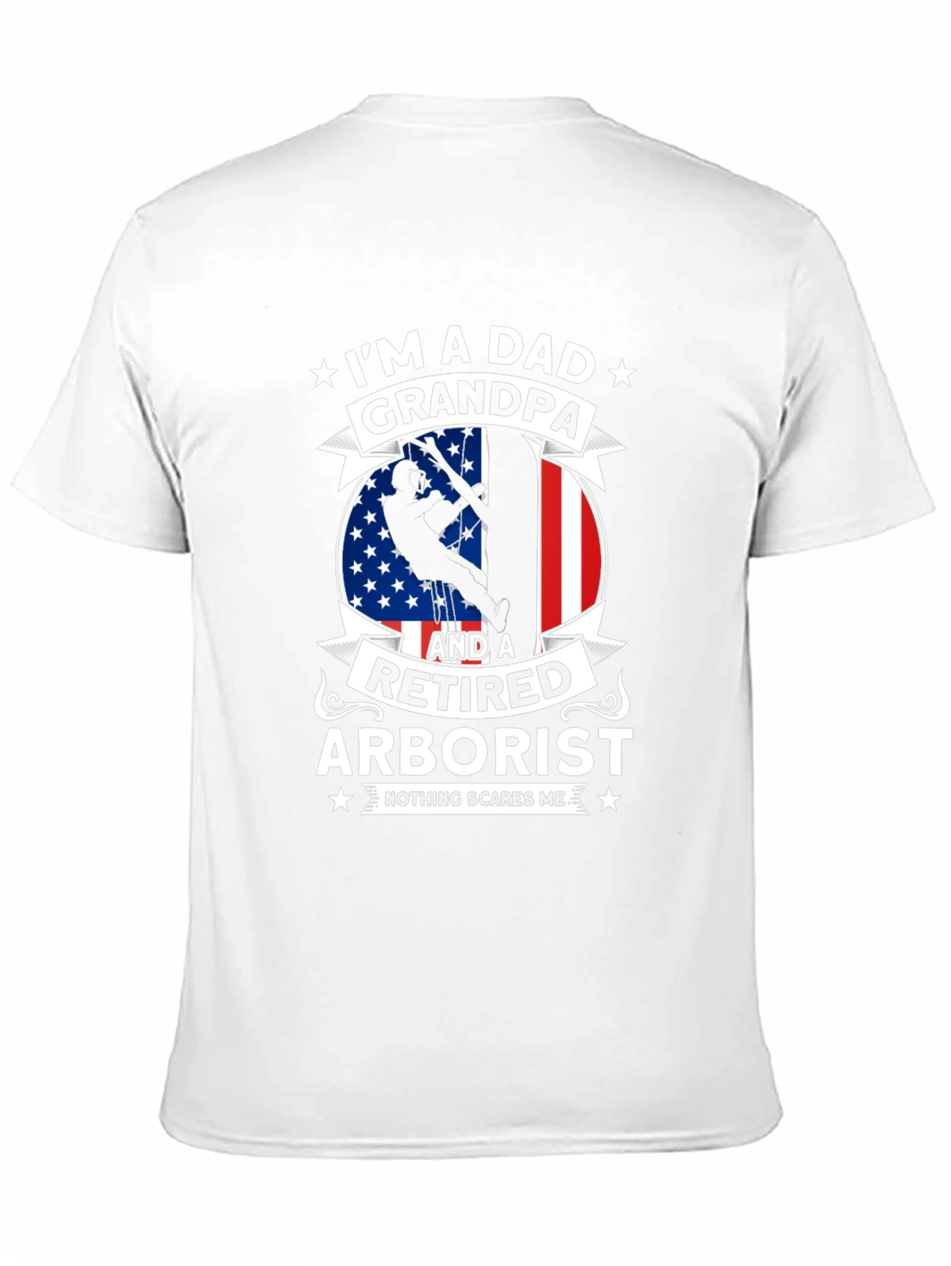 Black Retired Arborist Dad Grandpa T-Shirt view 11