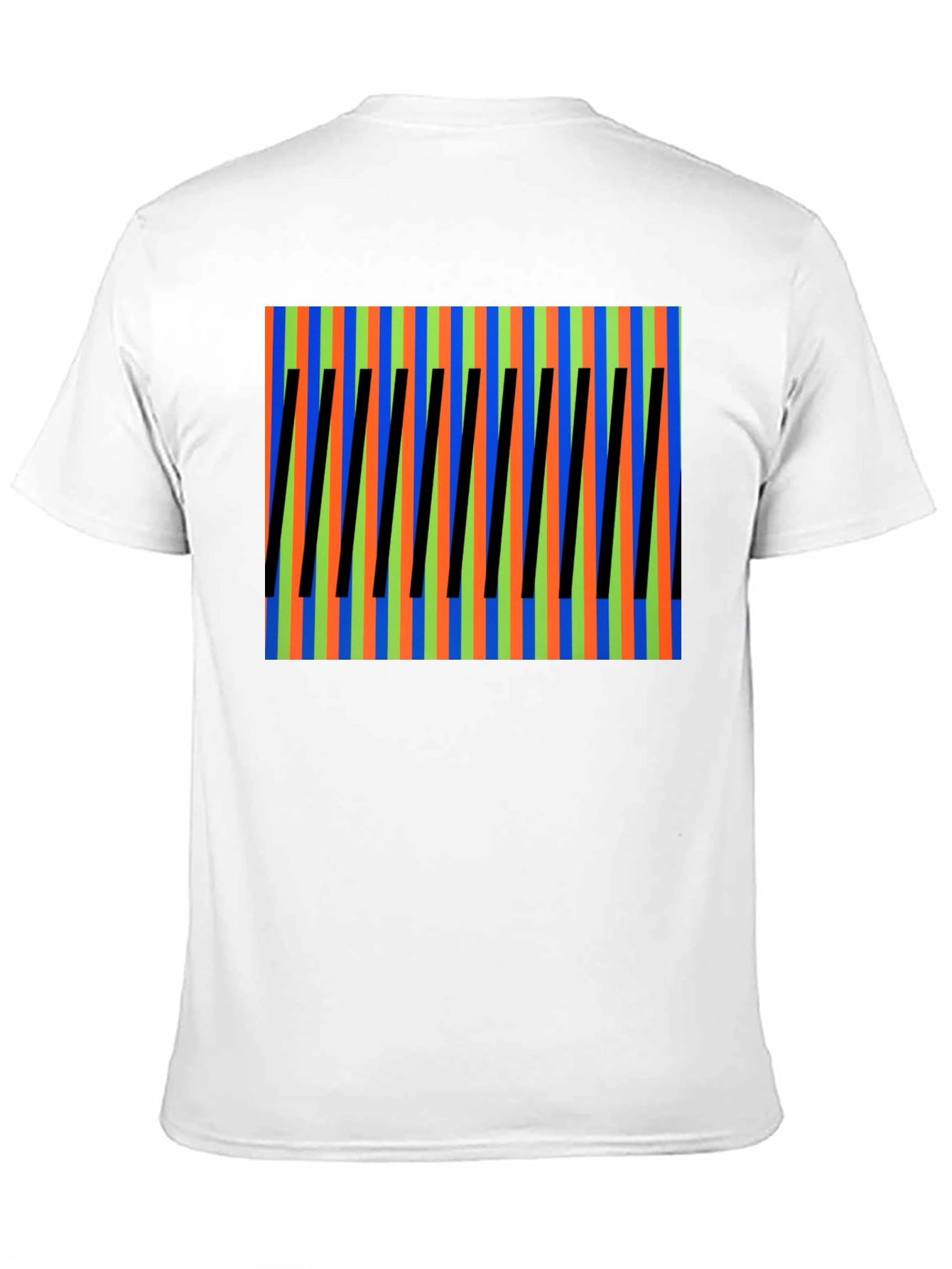 Black Abstract Pattern Tee - Bold Colors, Unique Design view 11