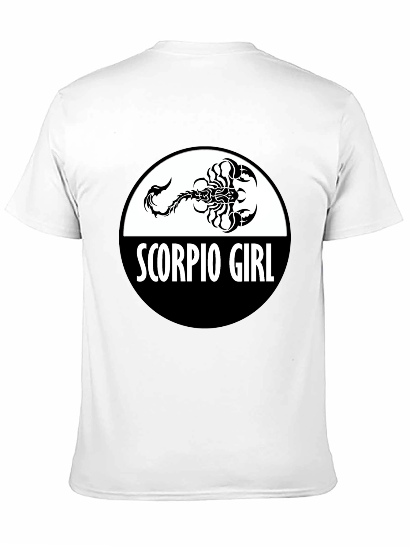 Black Scorpio Girl Zodiac Sign T-Shirt - Black view 11