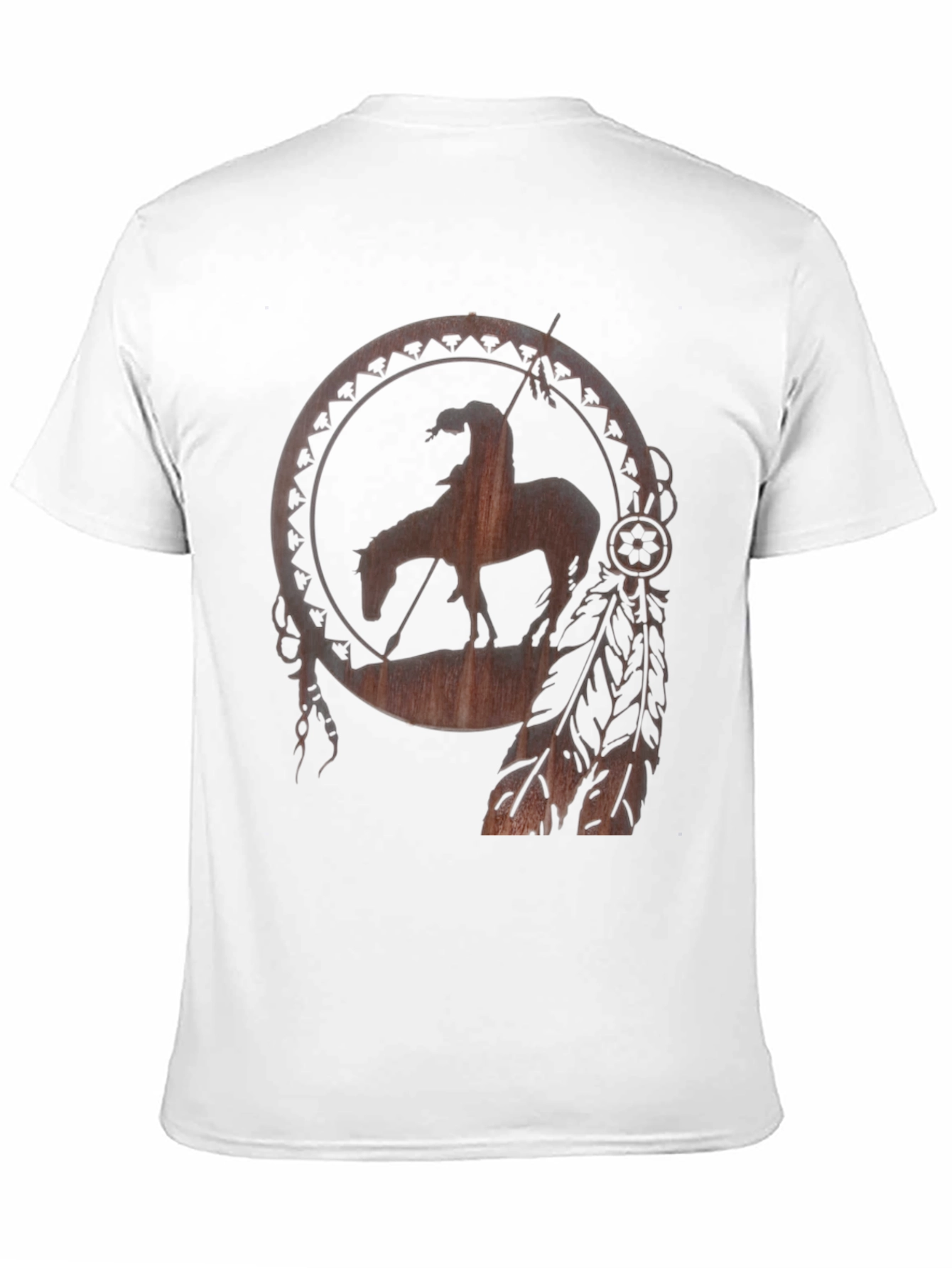Black Native American Horse Dreamcatcher Graphic Tee view 11