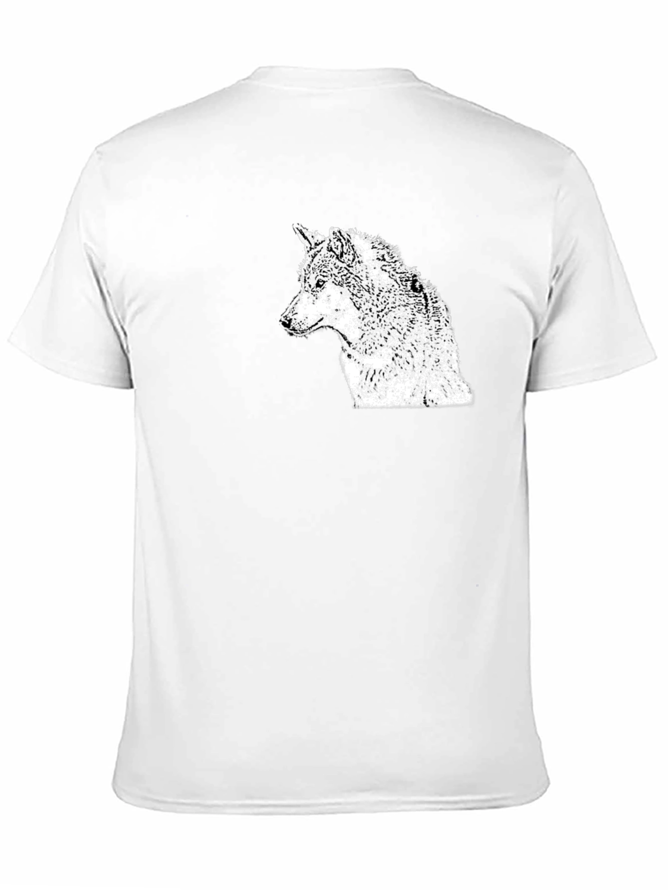Black Wolf Graphic Print Crew Neck T-Shirt view 11