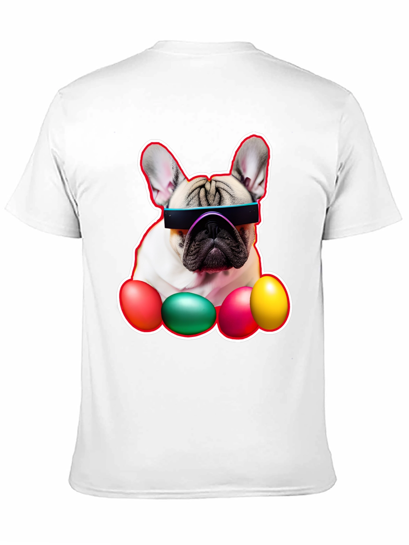 Camiseta Bulldog Francés con Huevos de Pascua
