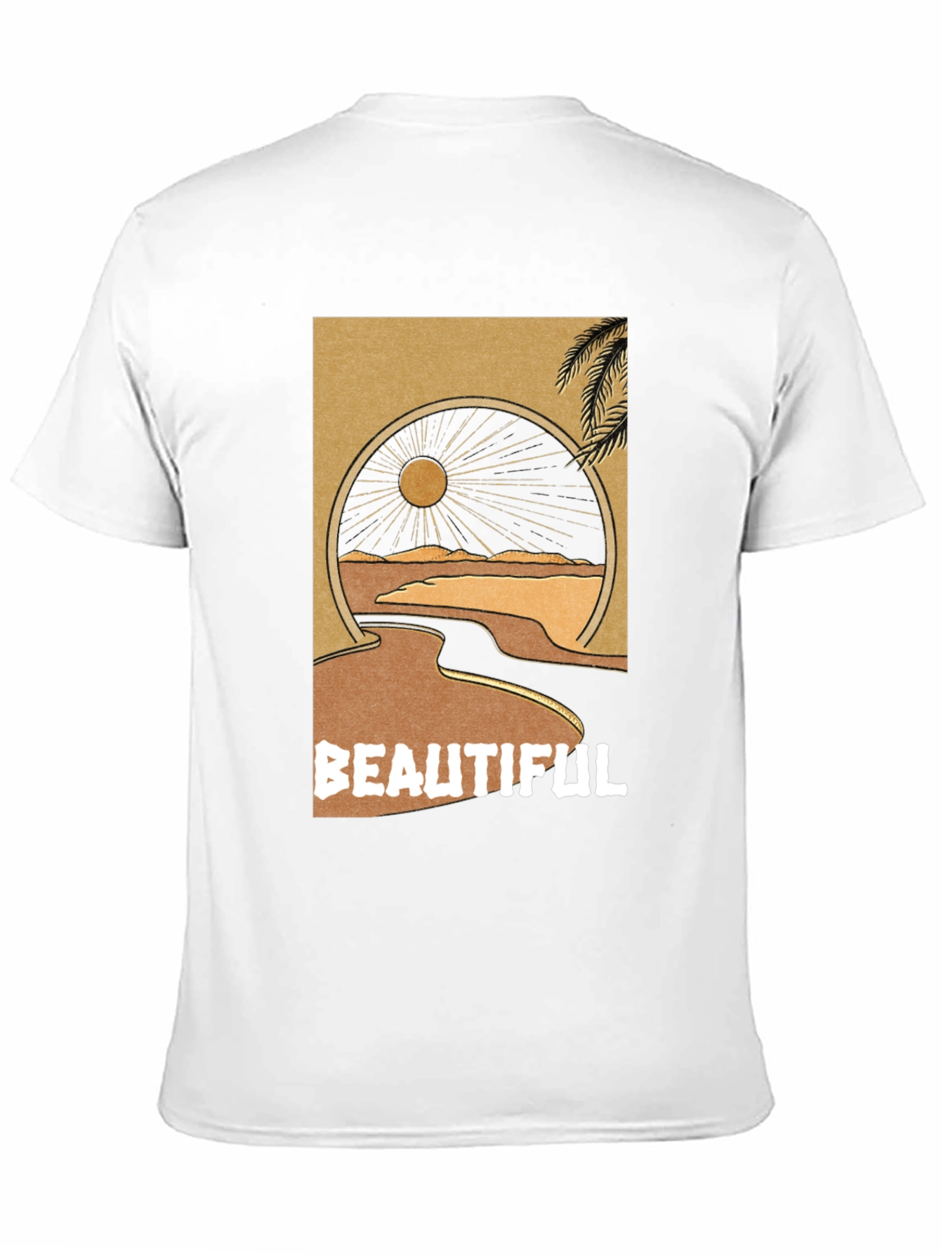Black Beautiful Desert Graphic Tee - Men's Black T-Shirt view 11