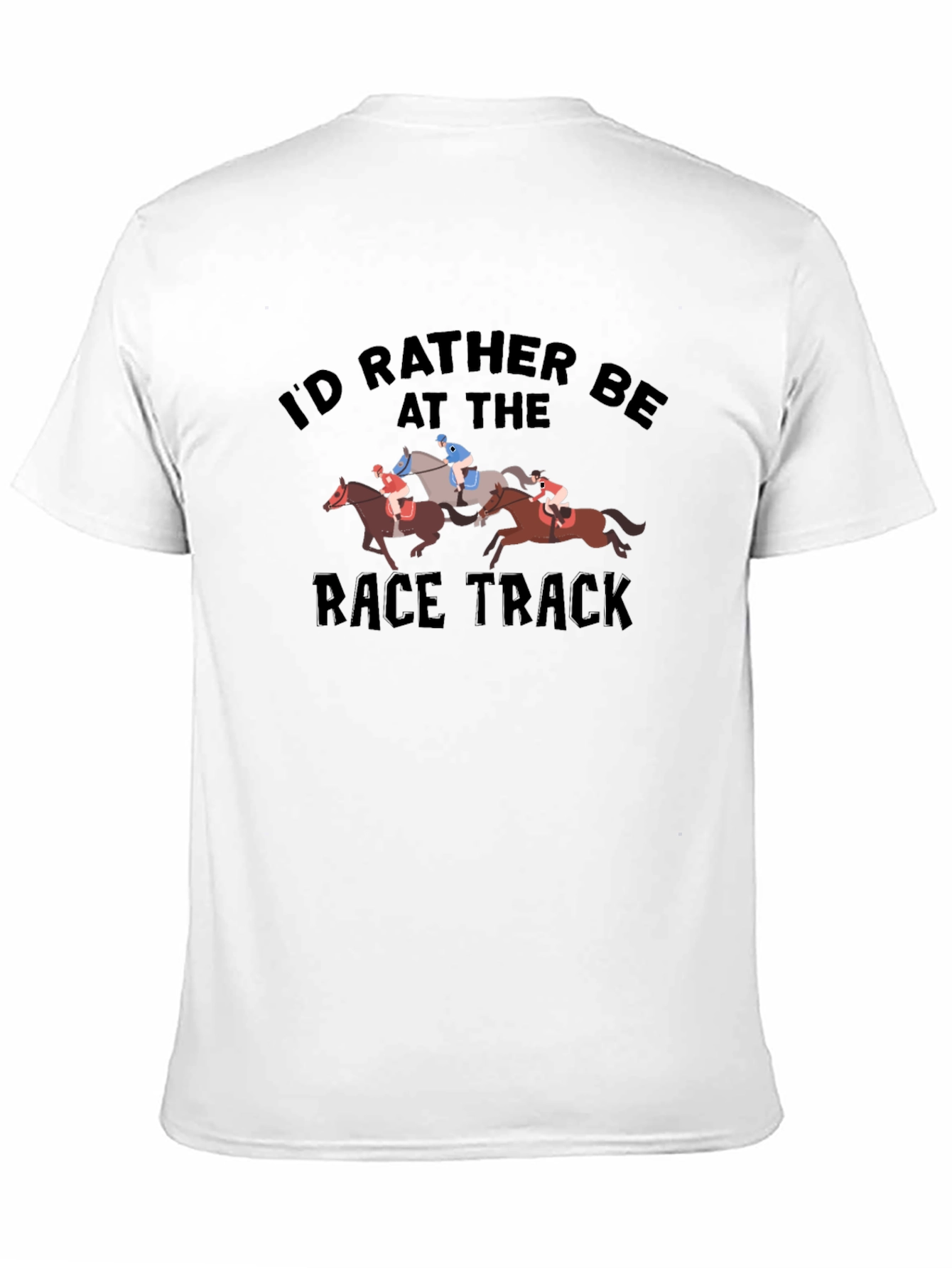 Black Race Track T-Shirt - Horse Racing Fan Tee view 11